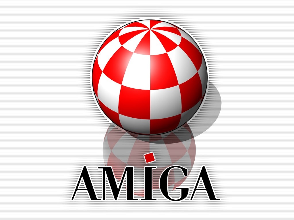 Amiga logo with checkered sphere HD Wallpaper