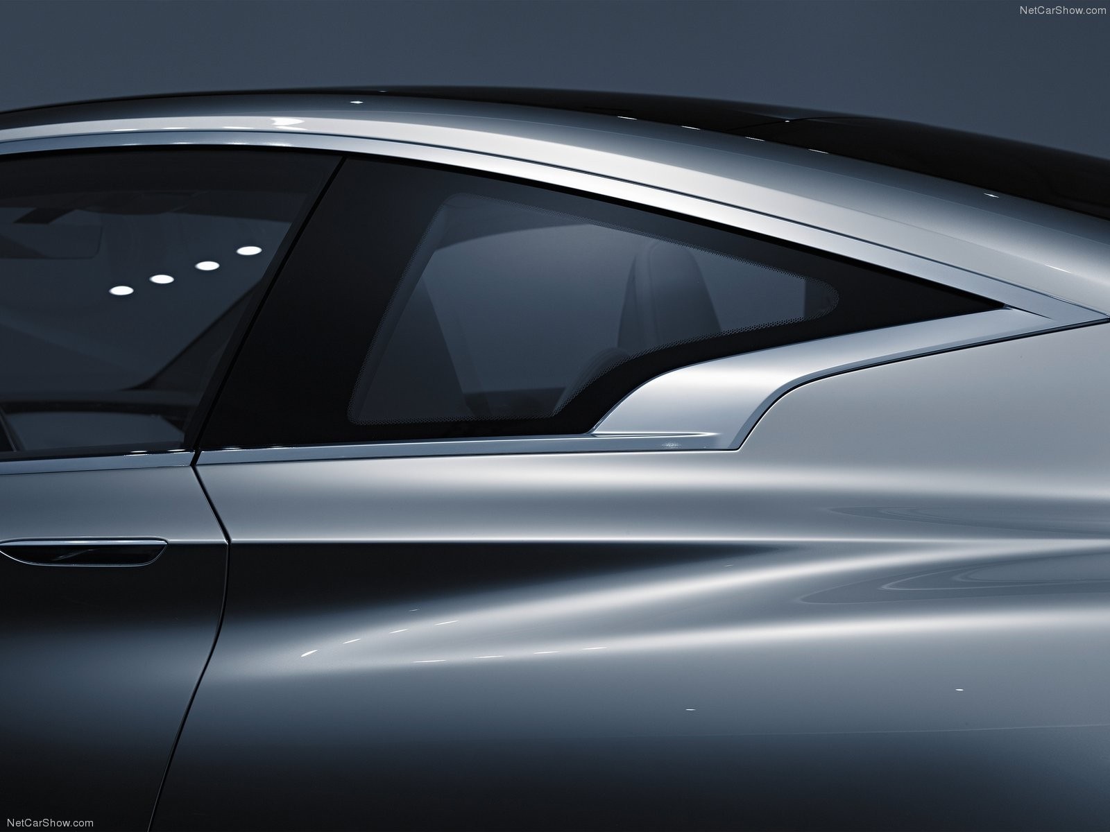 Silver Infiniti Q60 Coupe concept car exterior detail HD Wallpaper
