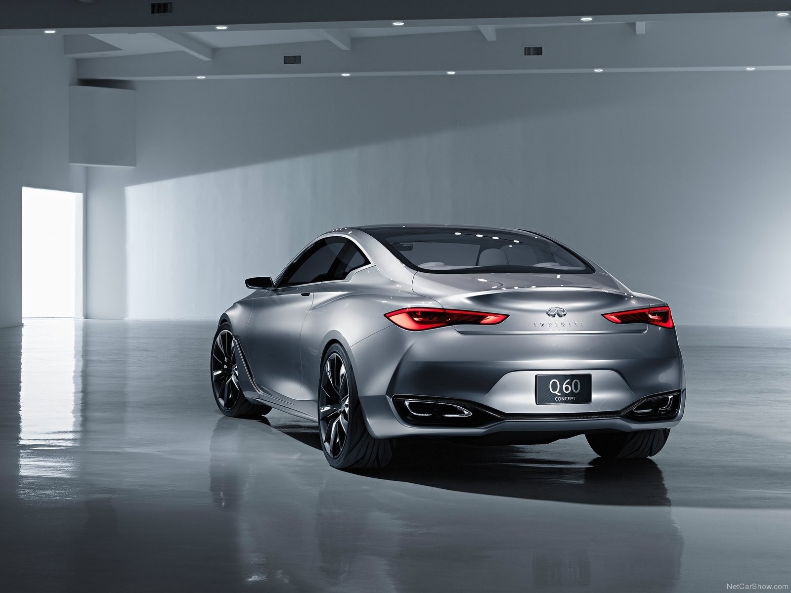 2015 Infiniti Q60 Silver Concept Coupe HD Wallpaper