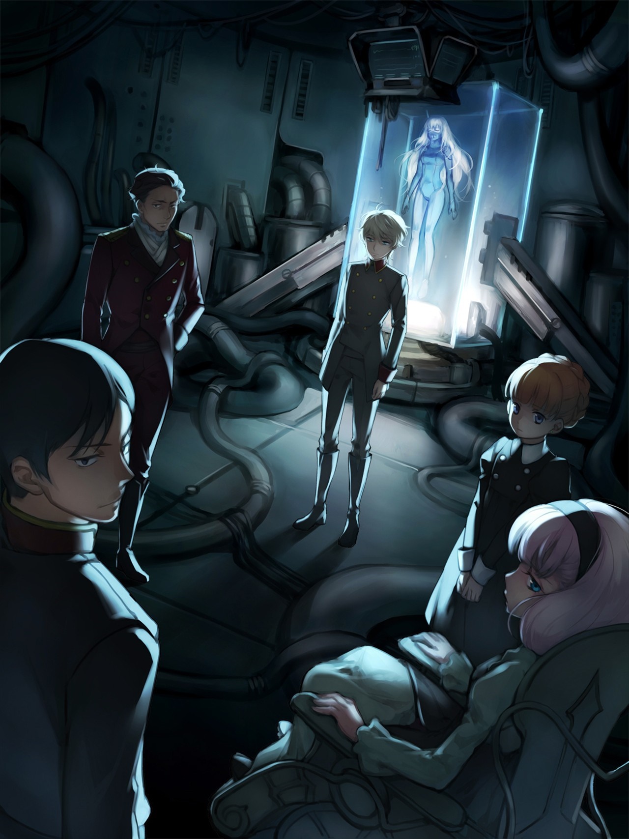 Aldnoah Zero: Asseylum Vers Allusia in a Cryo Chamber HD Wallpaper