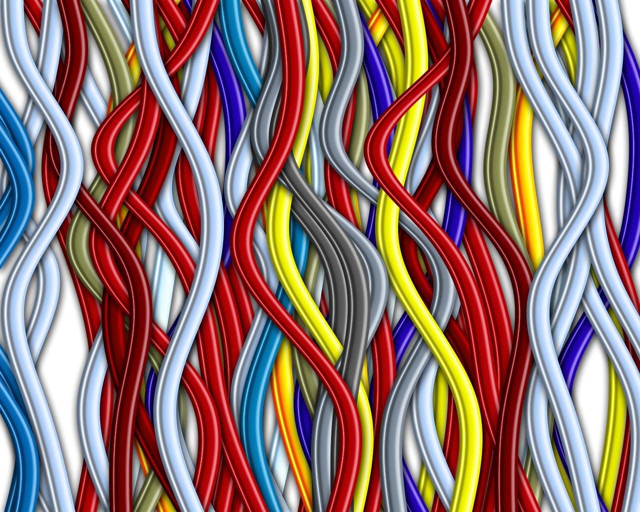 Abstract pattern of colorful intertwined wires HD Wallpaper