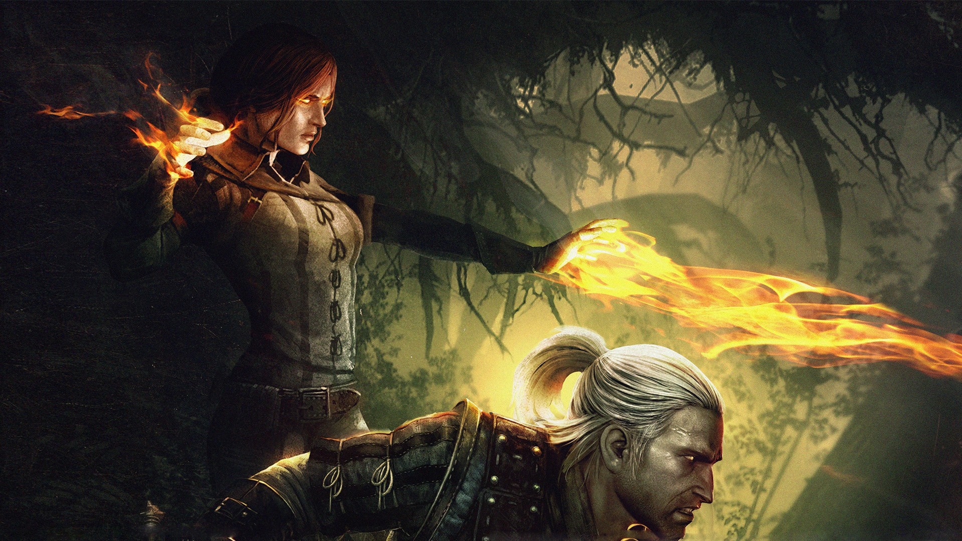 Yennefer and Geralt from The Witcher 2: Assassins of Kings HD Wallpaper