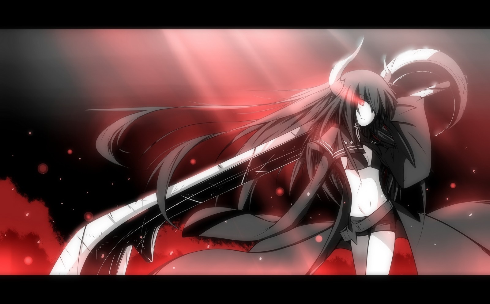 Black Gold Saw from Black Rock Shooter HD Wallpaper