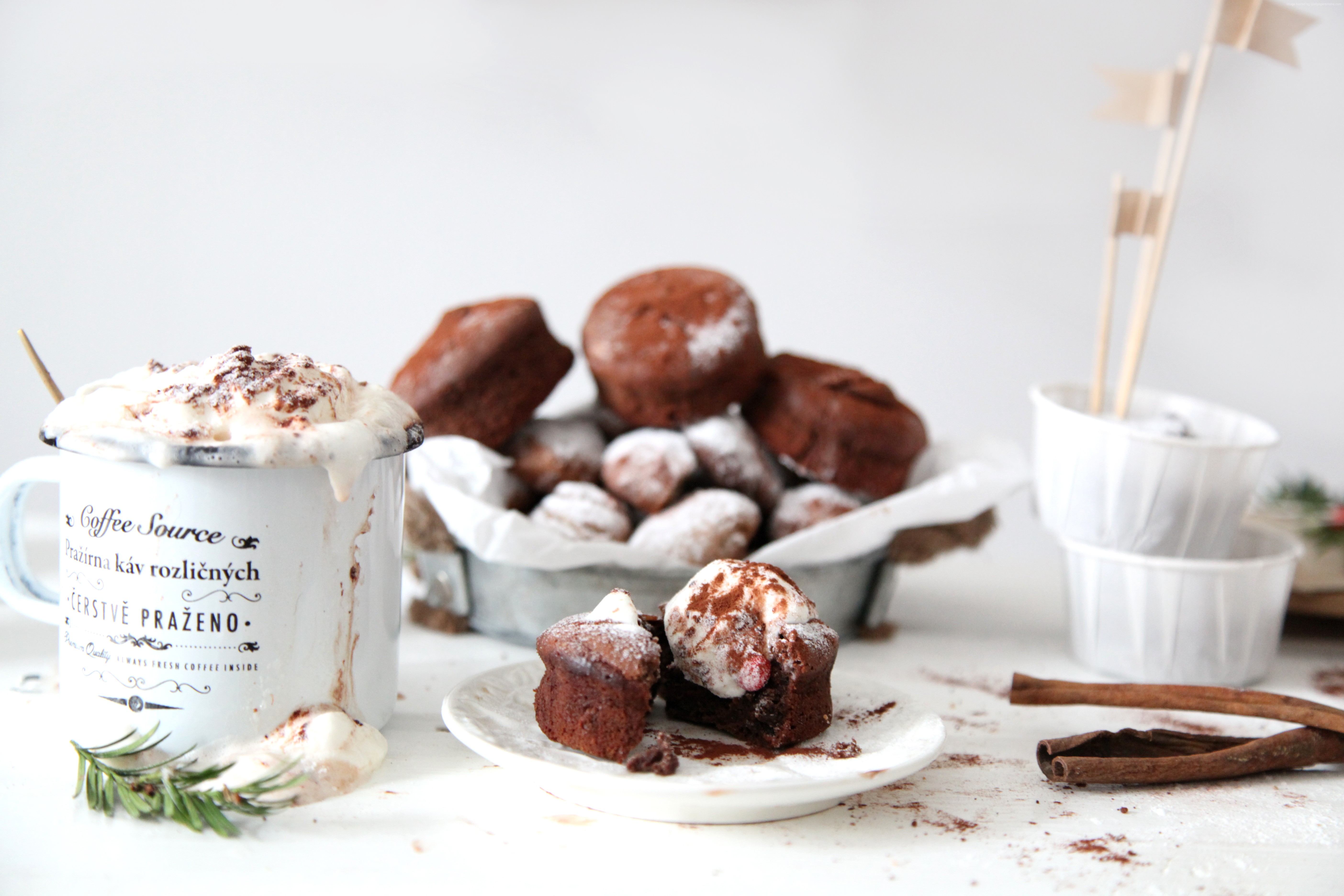 chocolate, spices, cinnamon, cocoa, muffins HD Wallpaper