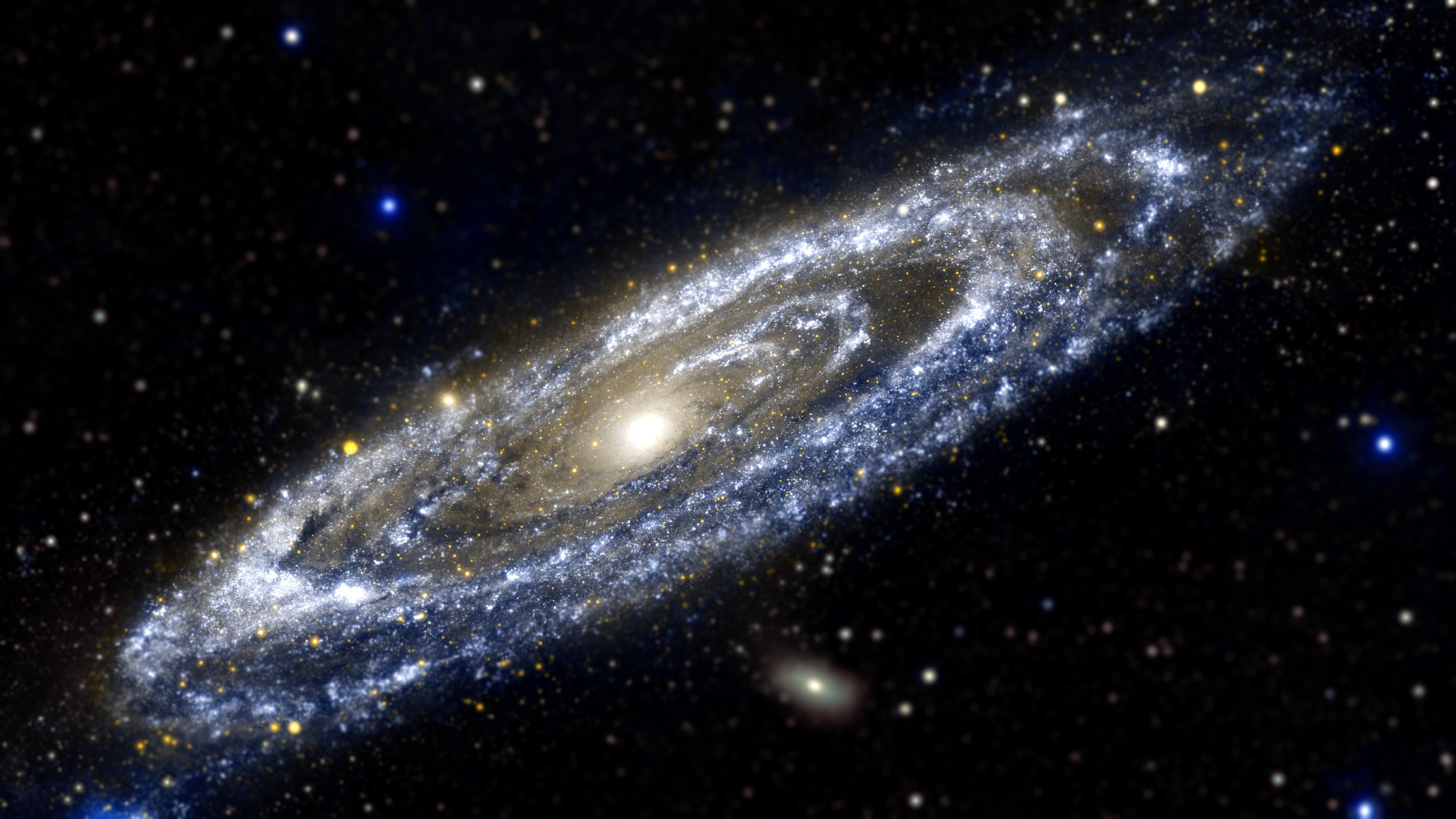 Andromeda Galaxy in Outer Space HD Wallpaper