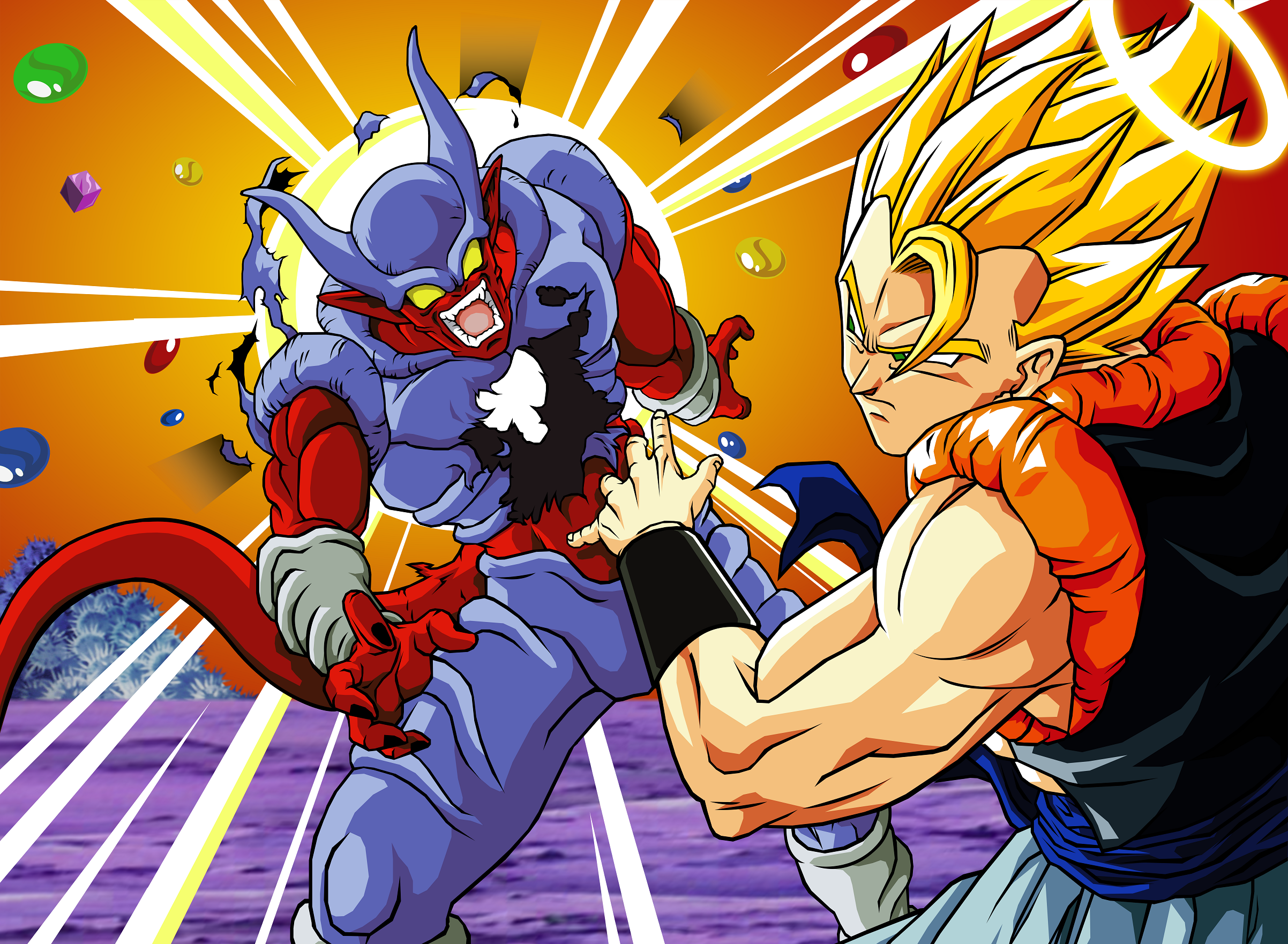 Janemba and Gogeta from Dragon Ball Z HD Wallpaper