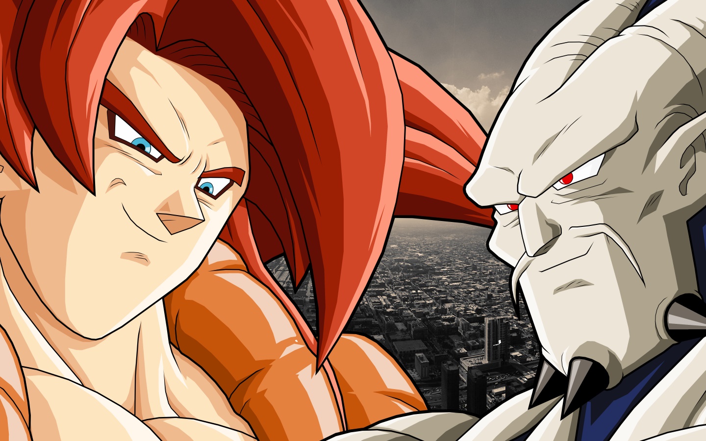 Goku and Tao Pai Pai fighting in Dragon Ball Z HD Wallpaper