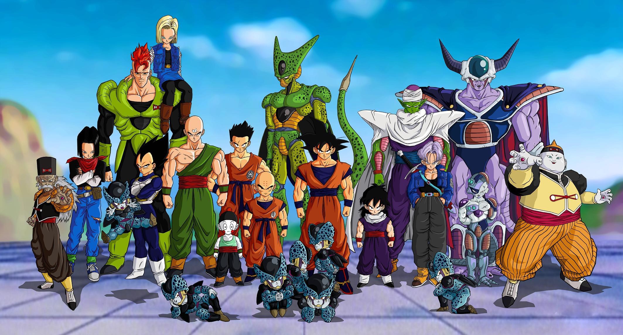Dragon Ball Z characters group portrait HD Wallpaper