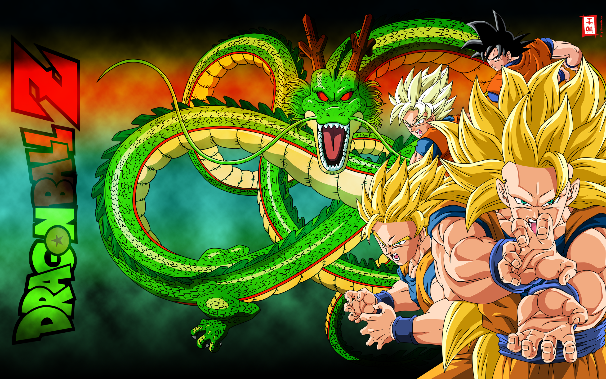 Dragon Ball Z: Shenron and Super Saiyan Goku HD Wallpaper