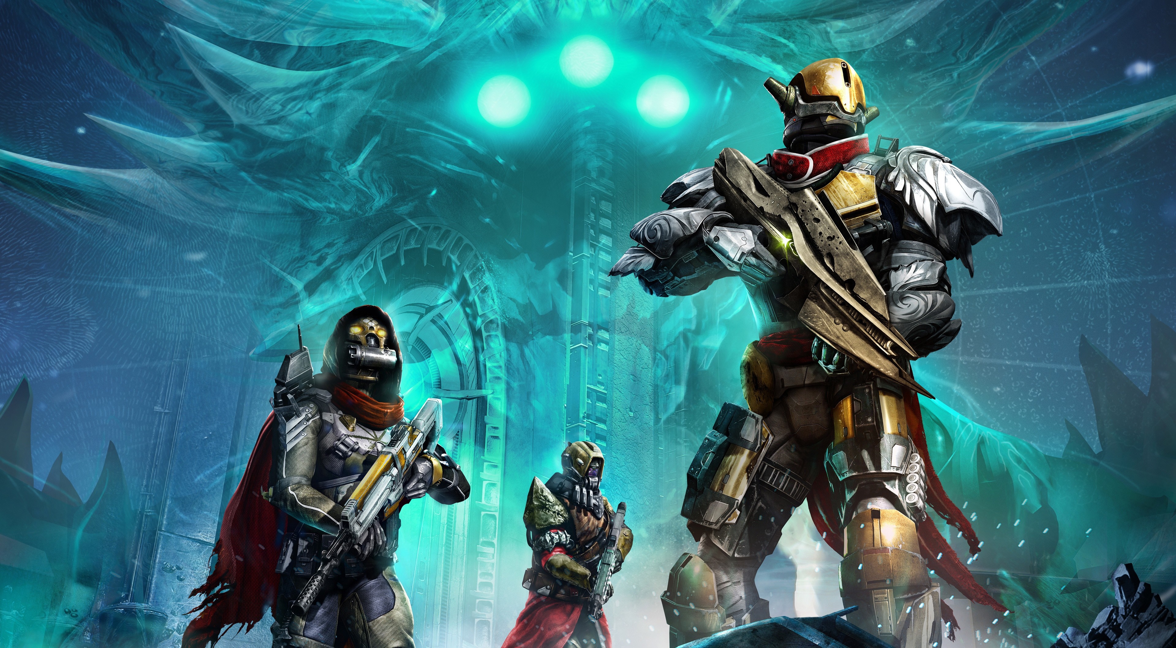 Guardians from Destiny in a frozen environment HD Wallpaper