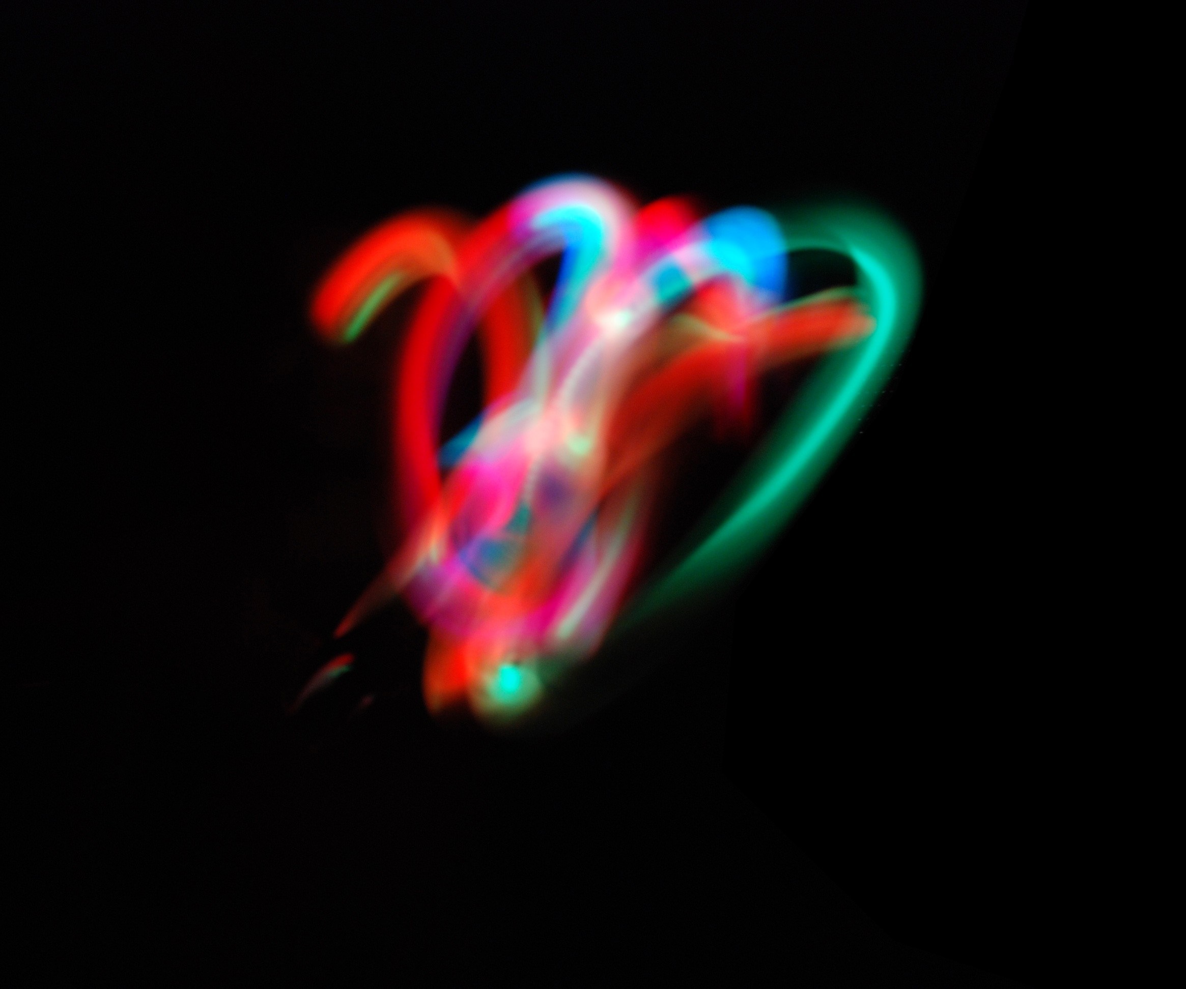 Abstract light painting with red, blue, and green colors HD Wallpaper
