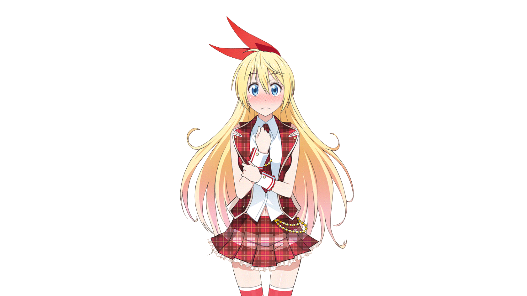 Chitoge Kirisaki from Nisekoi blushing HD Wallpaper