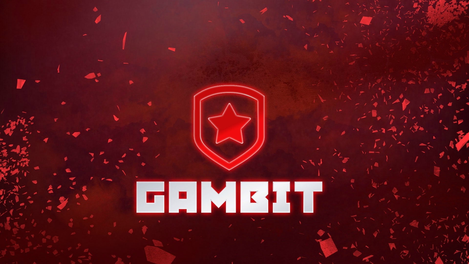 Gambit Esports logo with red particles HD Wallpaper