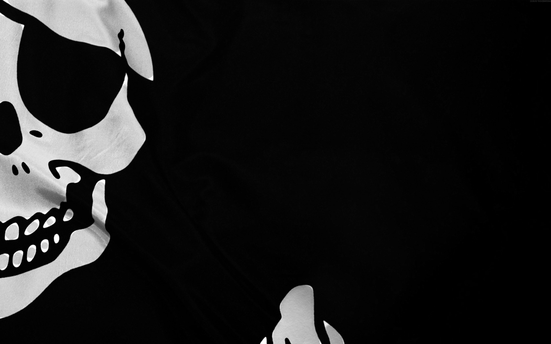 Pirate flag with skull and crossbones HD Wallpaper