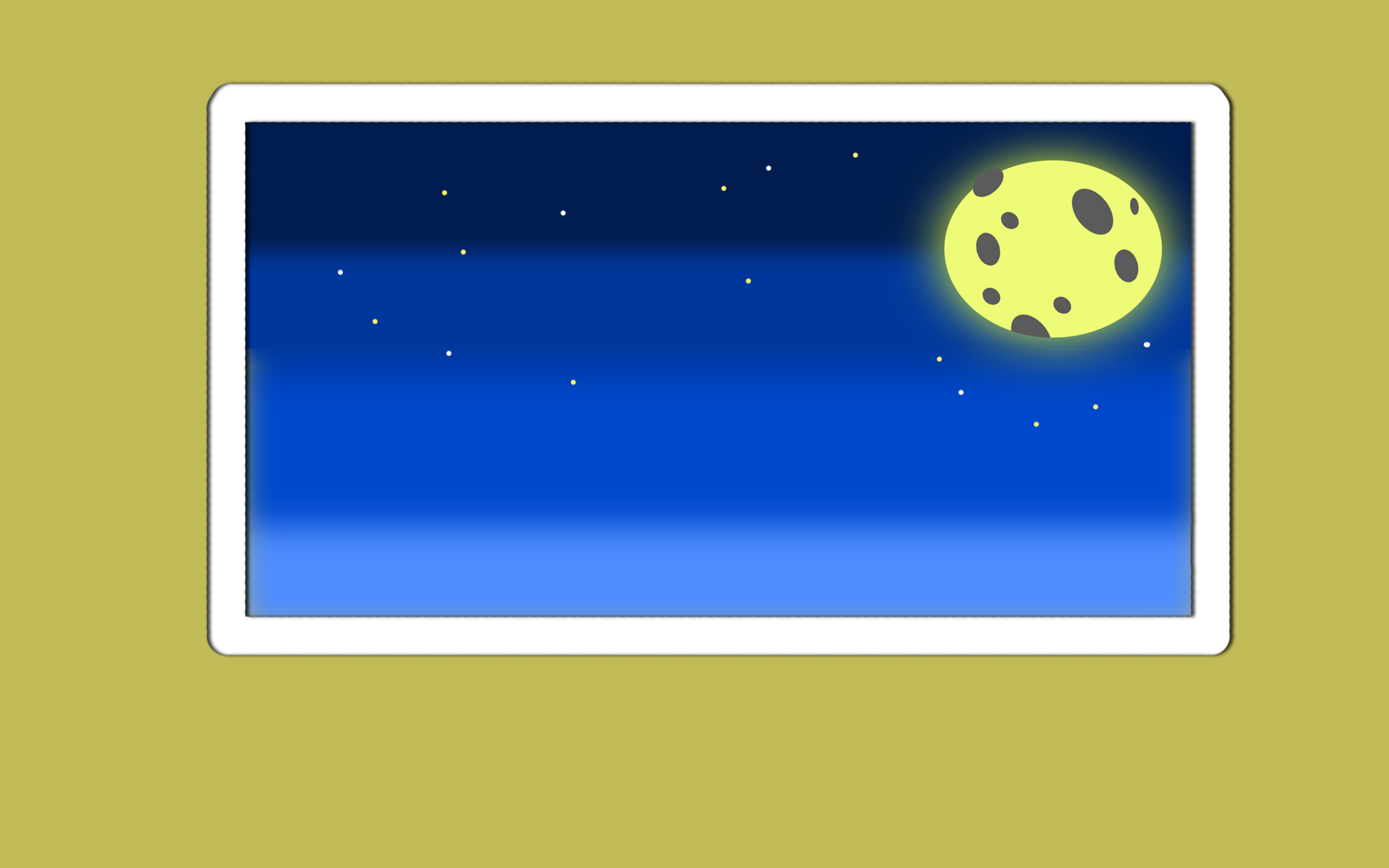 Illustration of a night sky with moon and stars HD Wallpaper