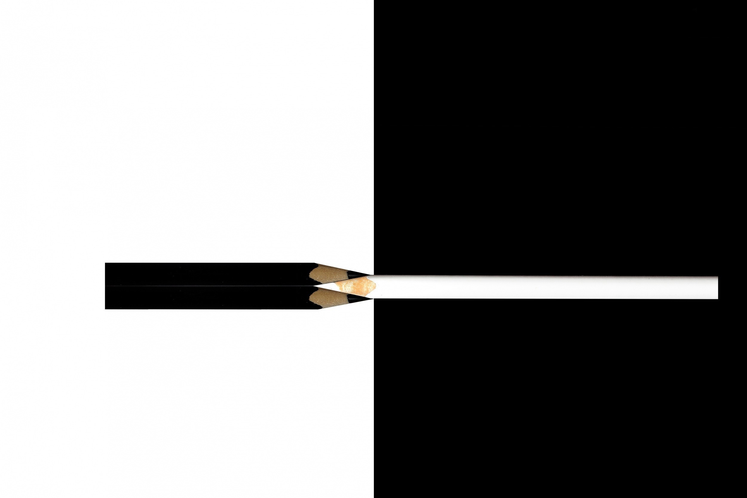 Black and white pencils on contrasting backgrounds HD Wallpaper