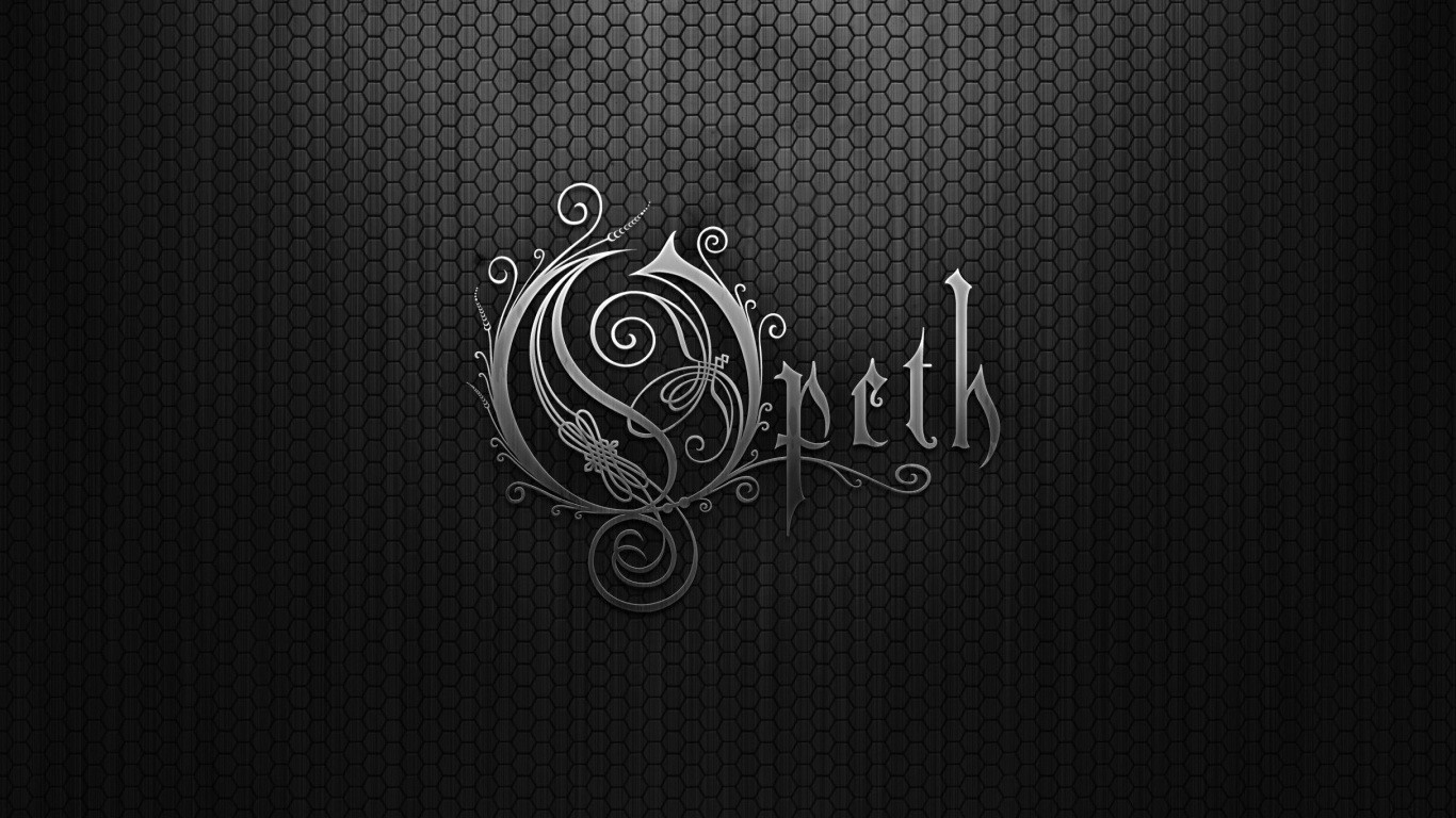 Opeth logo on a black textured background HD Wallpaper