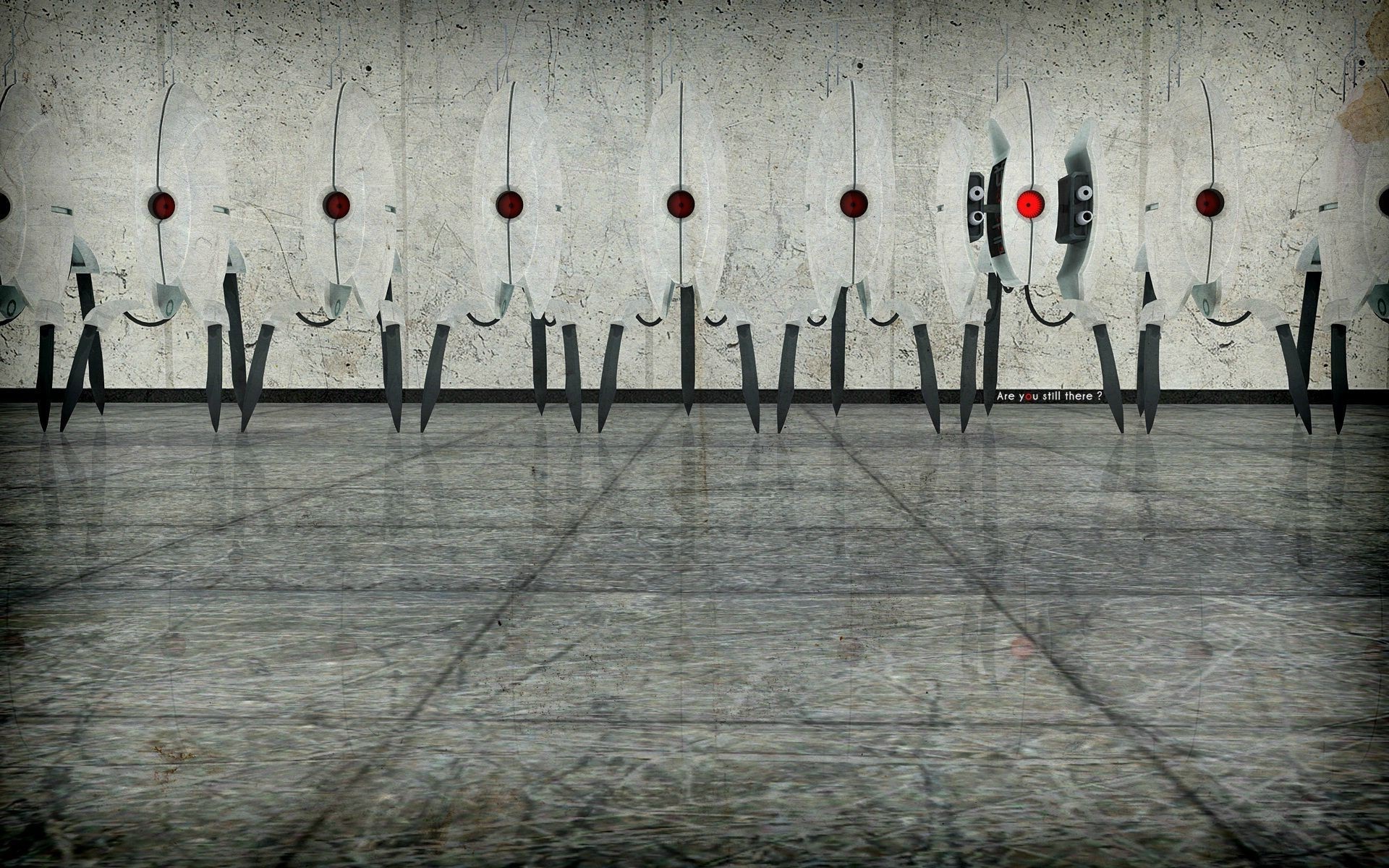 Turrets from the Portal game HD Wallpaper