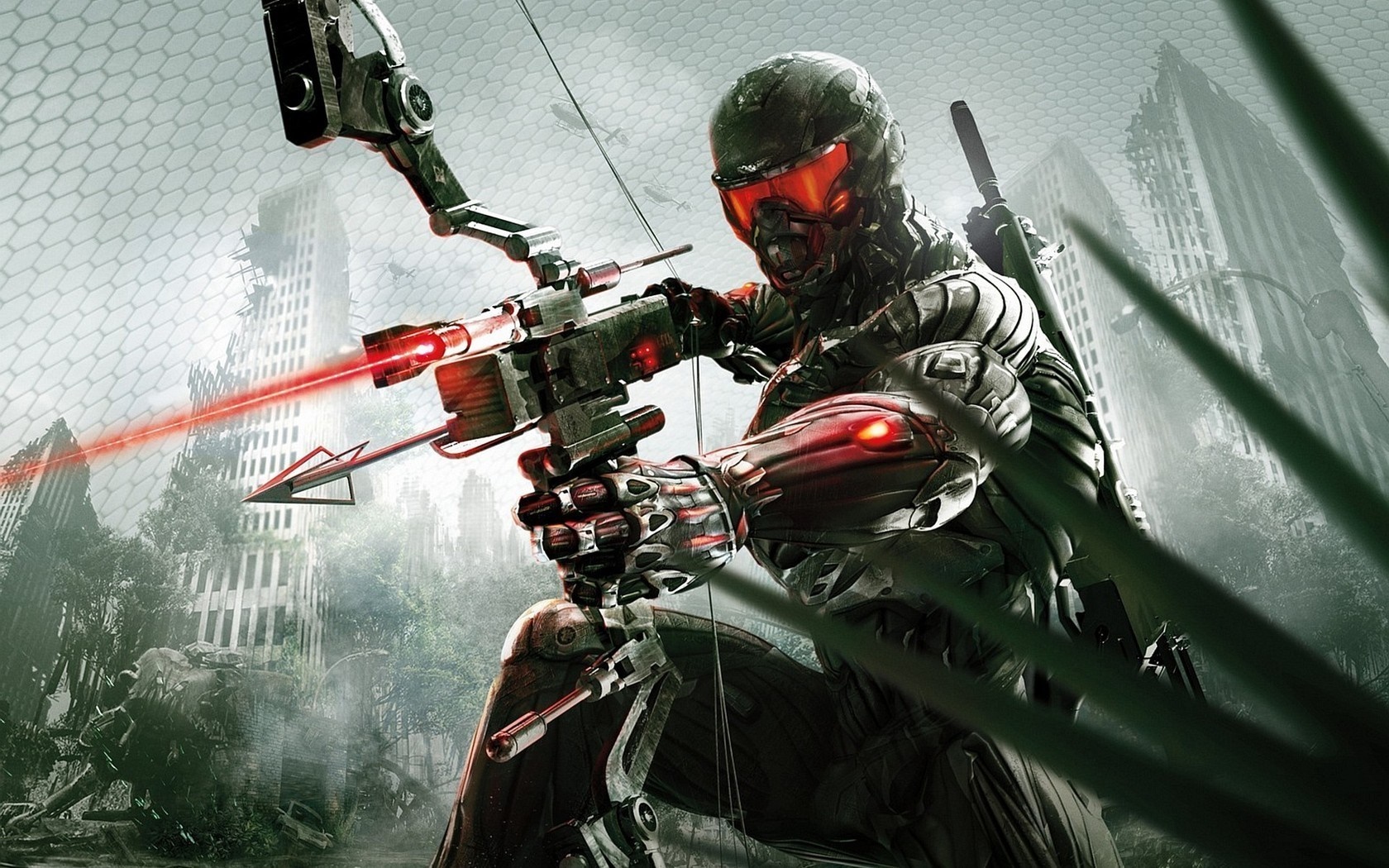 Soldier with bow and arrow in Crysis 3 HD Wallpaper