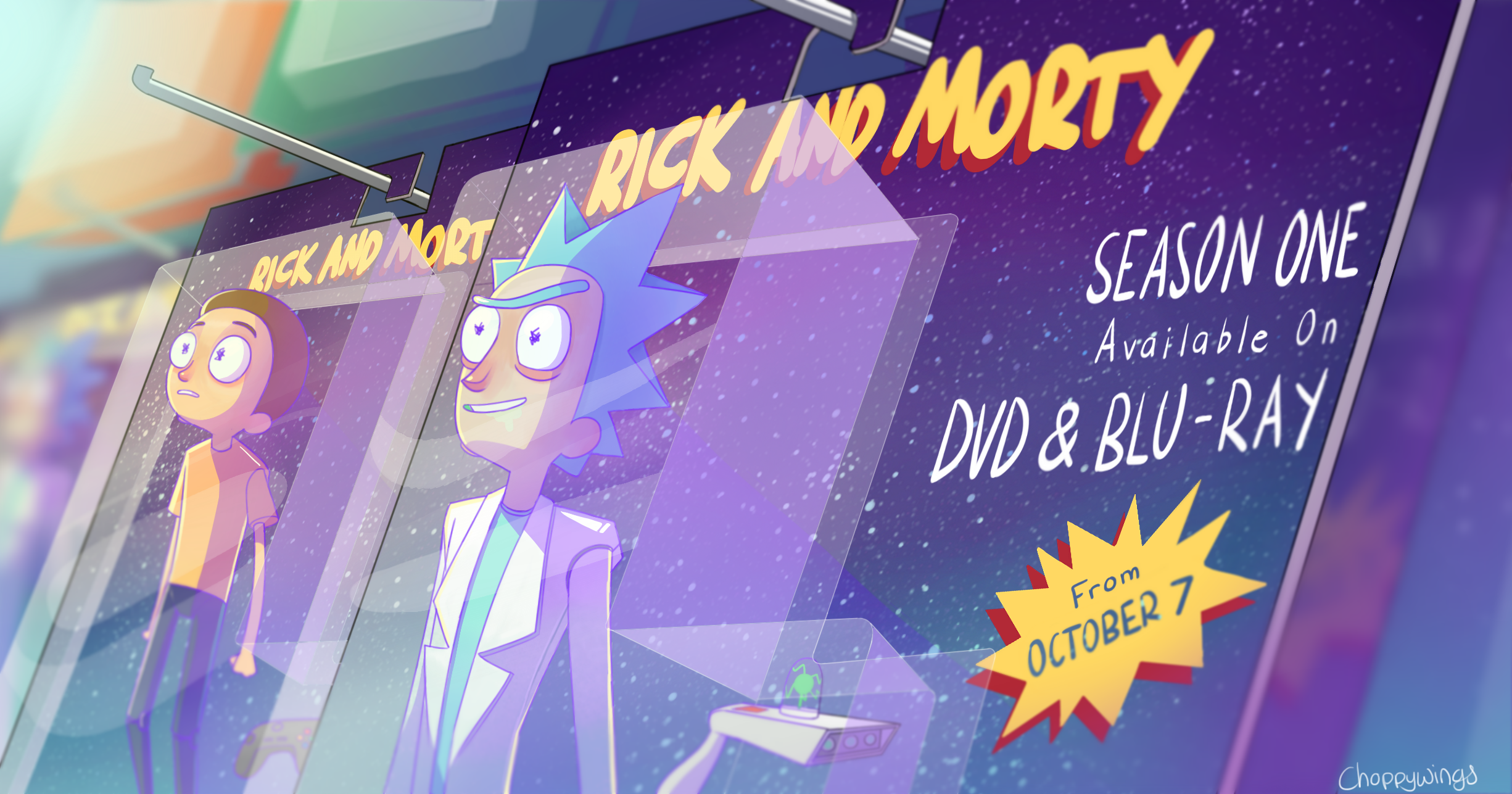 Rick and Morty Season One DVD & Blu-Ray Advertisement HD Wallpaper