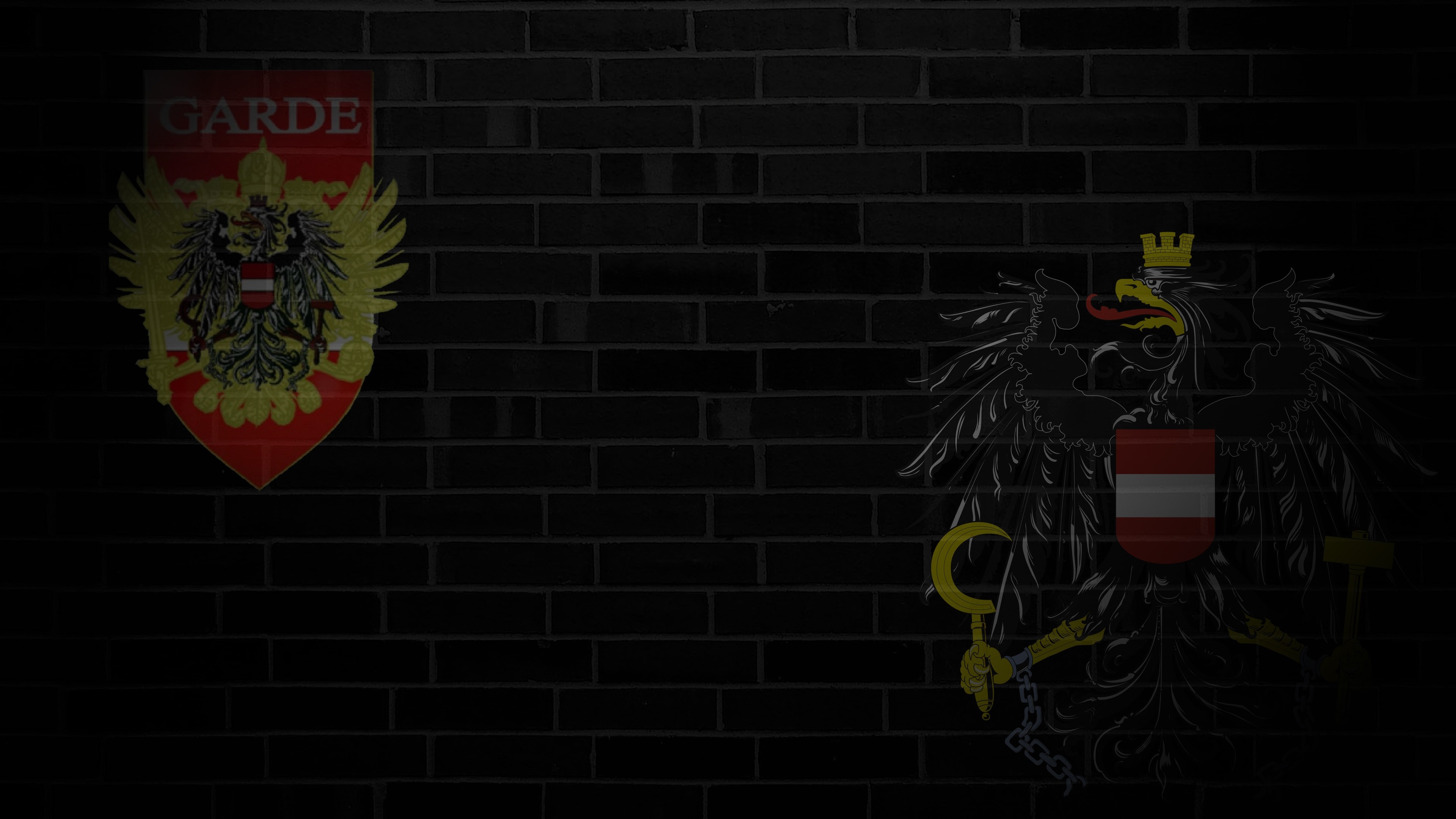 Austrian Coat of Arms on Brick Wall HD Wallpaper