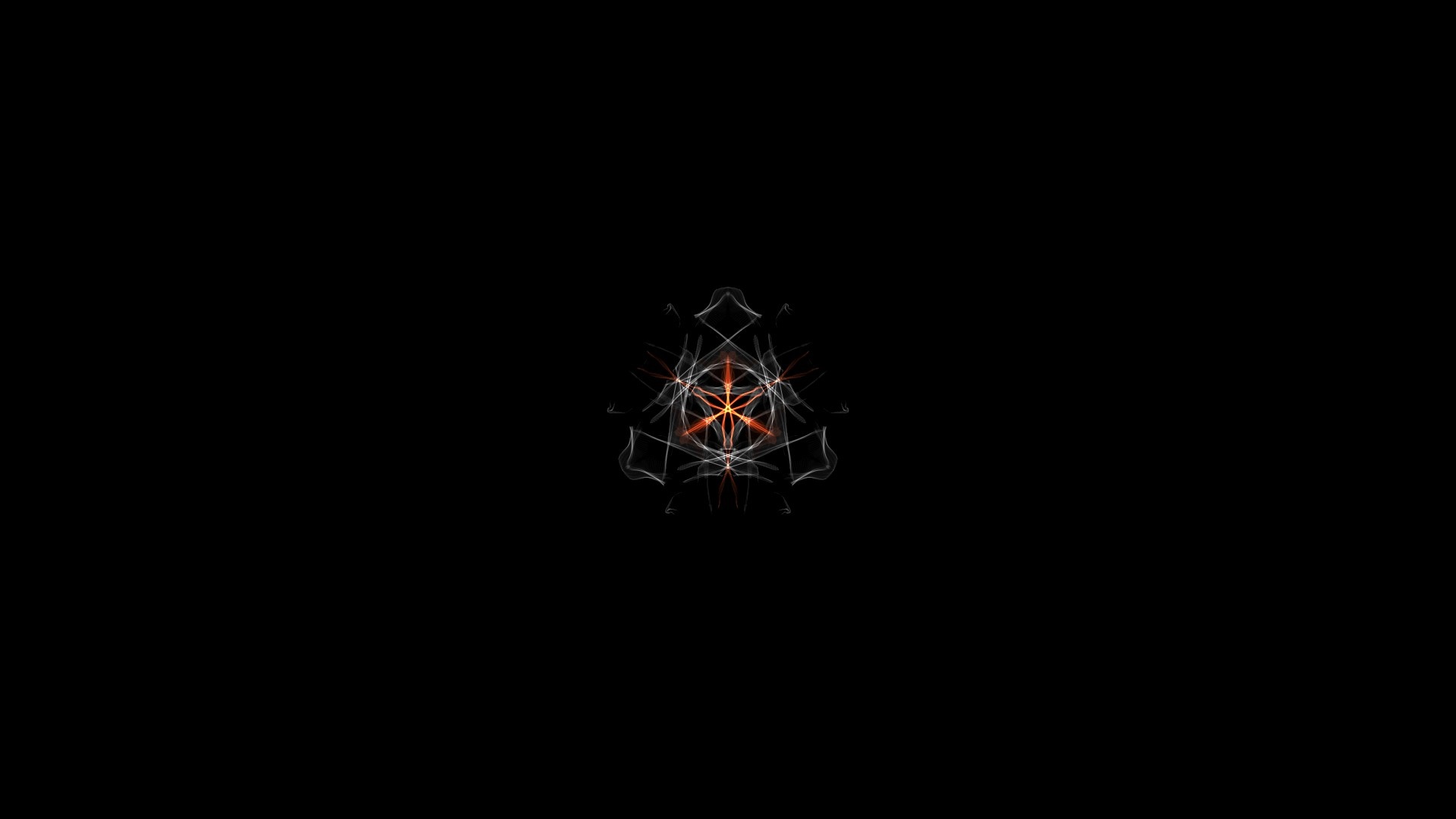 Abstract fractal pattern on black background HD Wallpaper