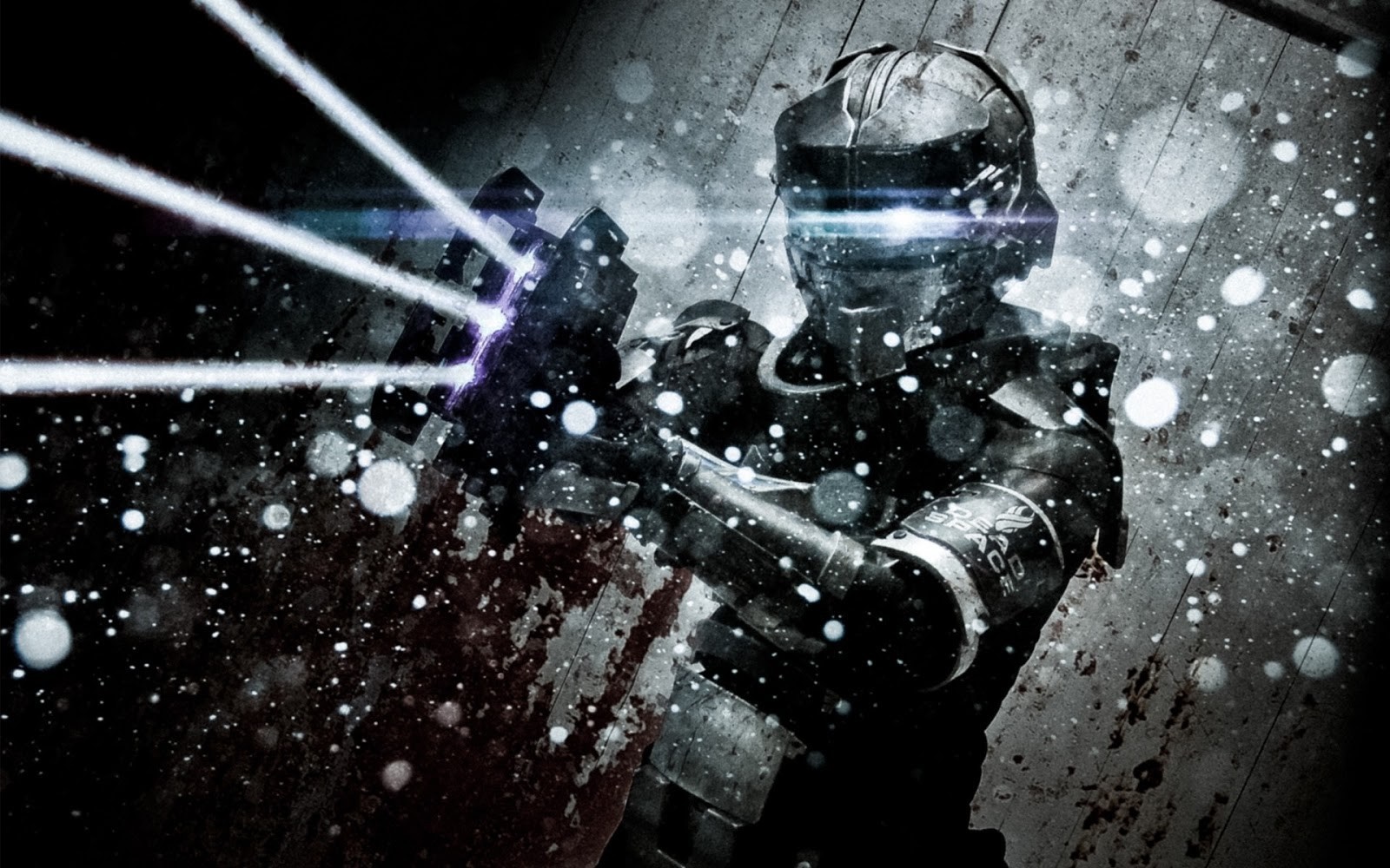 Isaac Clarke from Dead Space firing a weapon HD Wallpaper