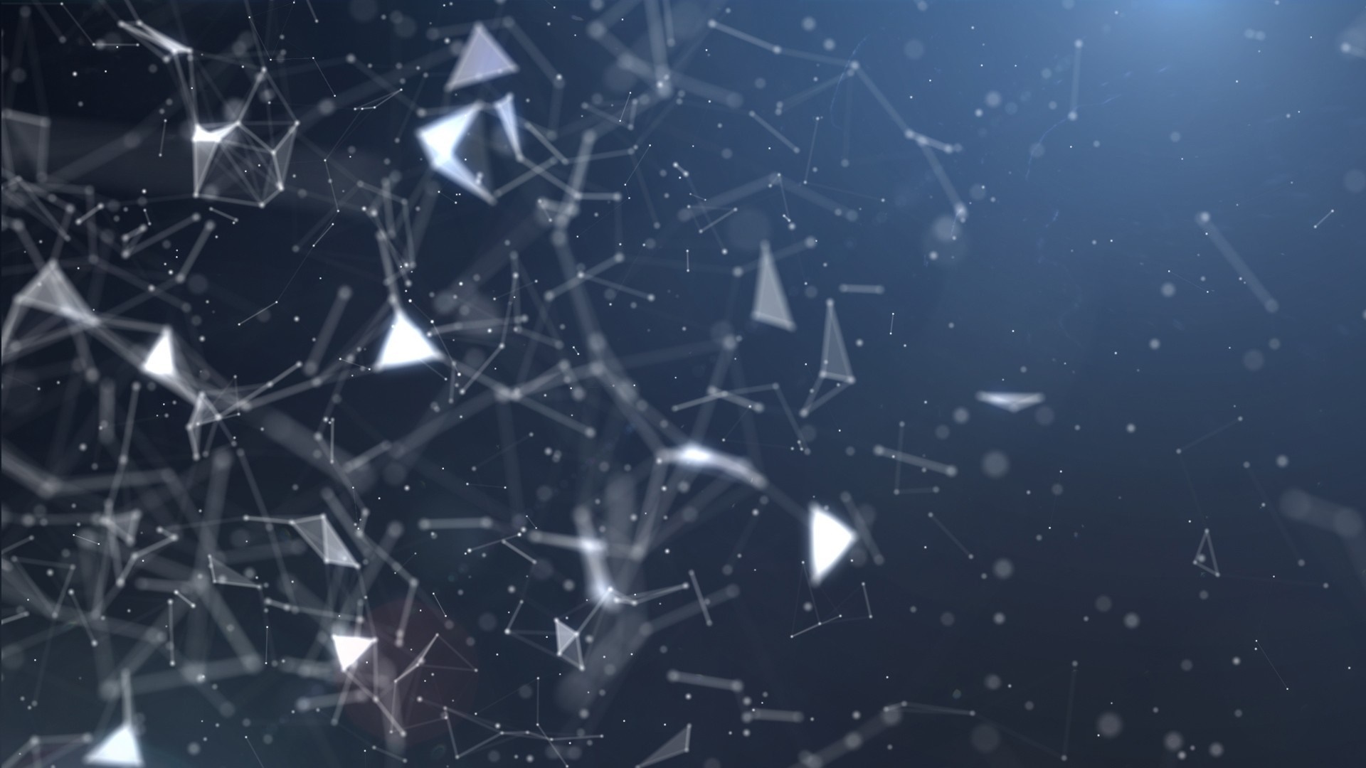 Abstract digital art of a connected network in space HD Wallpaper