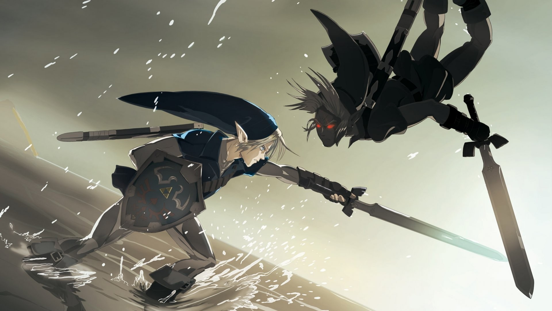 Link and Dark Link from The Legend of Zelda HD Wallpaper