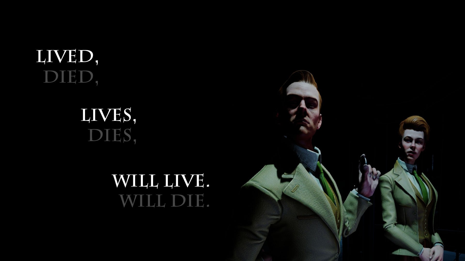 BioShock Infinite characters with text HD Wallpaper