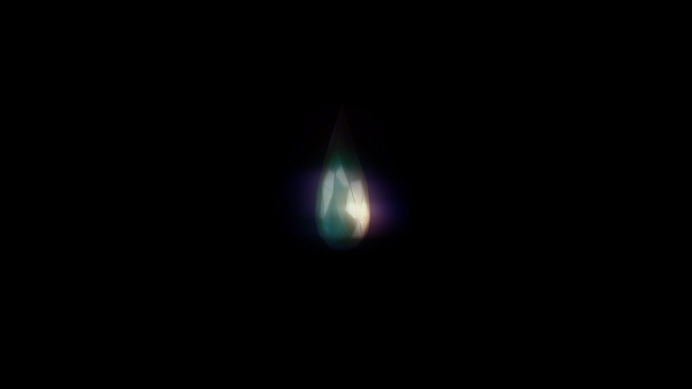 Abstract glowing teardrop shape HD Wallpaper