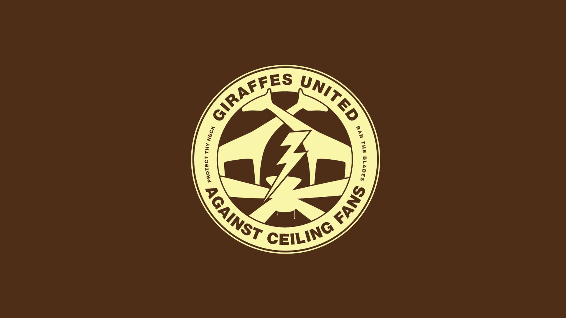 Giraffes United Against Ceiling Fans logo HD Wallpaper