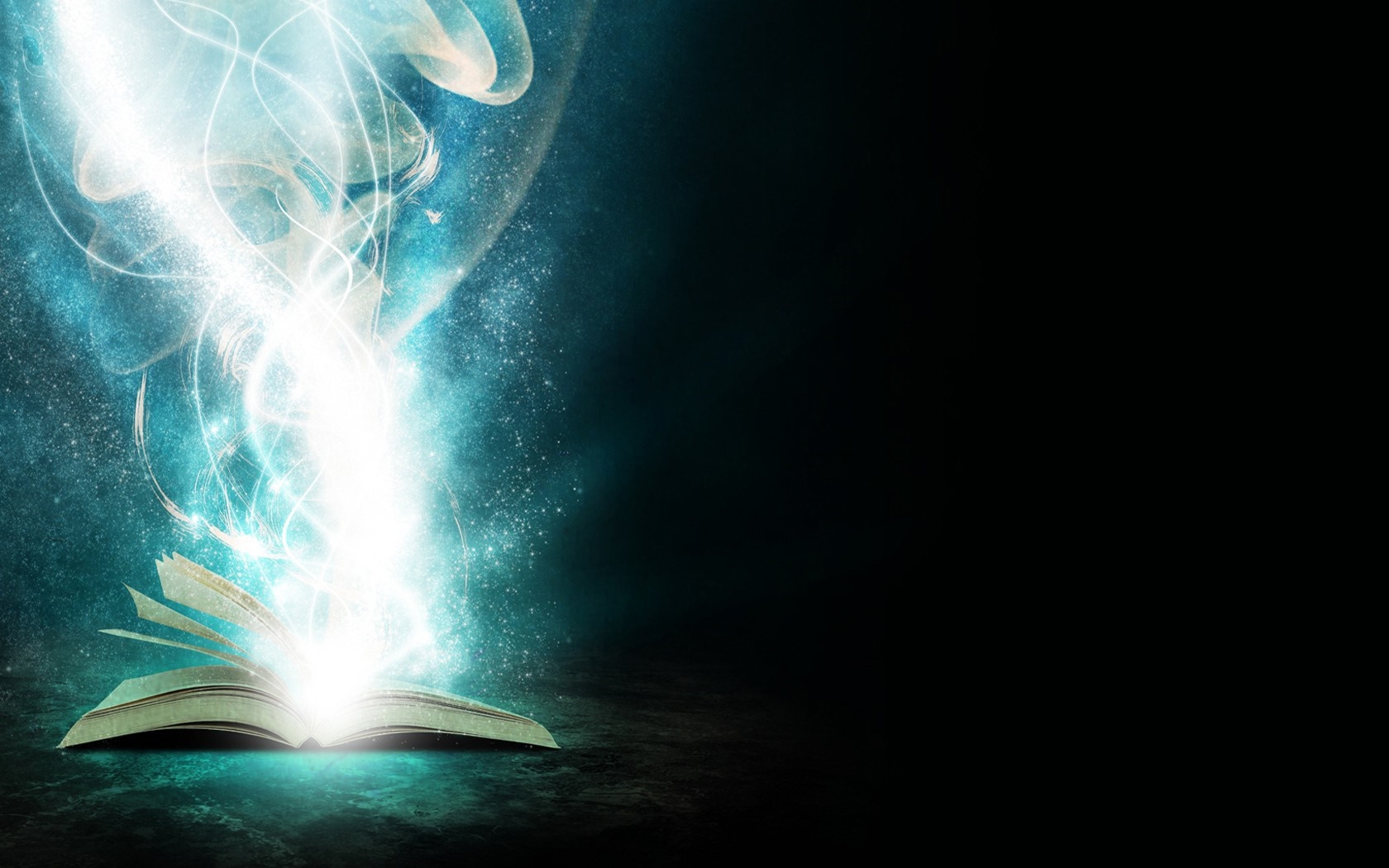 Fantasy art of a book emitting light HD Wallpaper