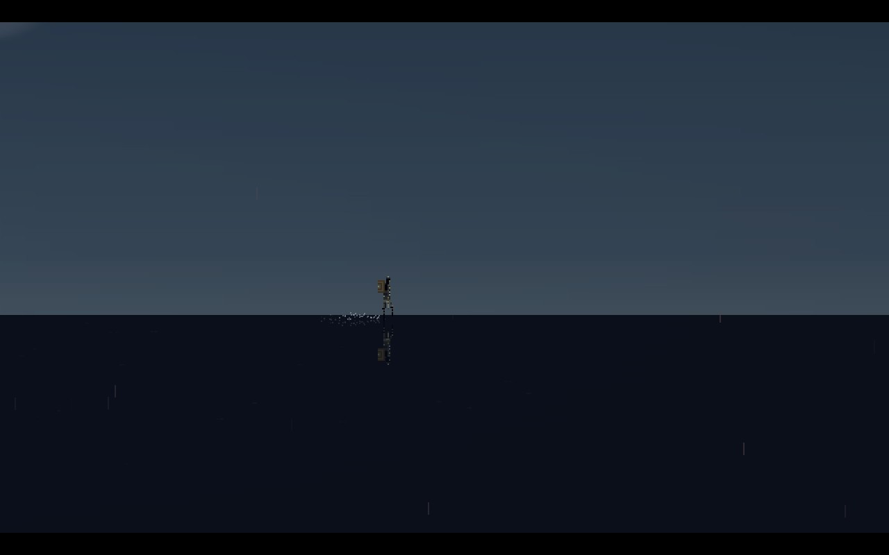 A lone figure walks across a dark, reflective surface HD Wallpaper