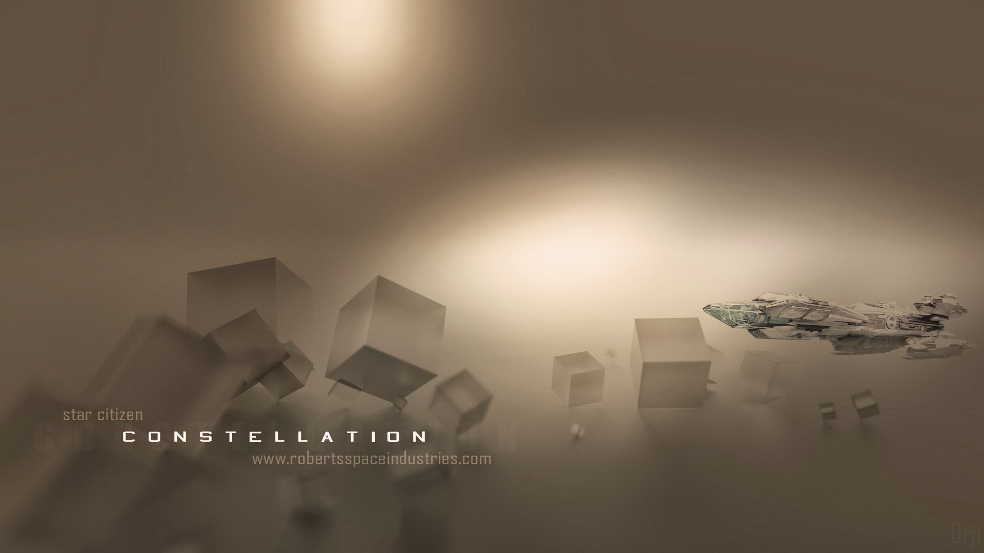 Star Citizen Constellation spaceship with cubes HD Wallpaper
