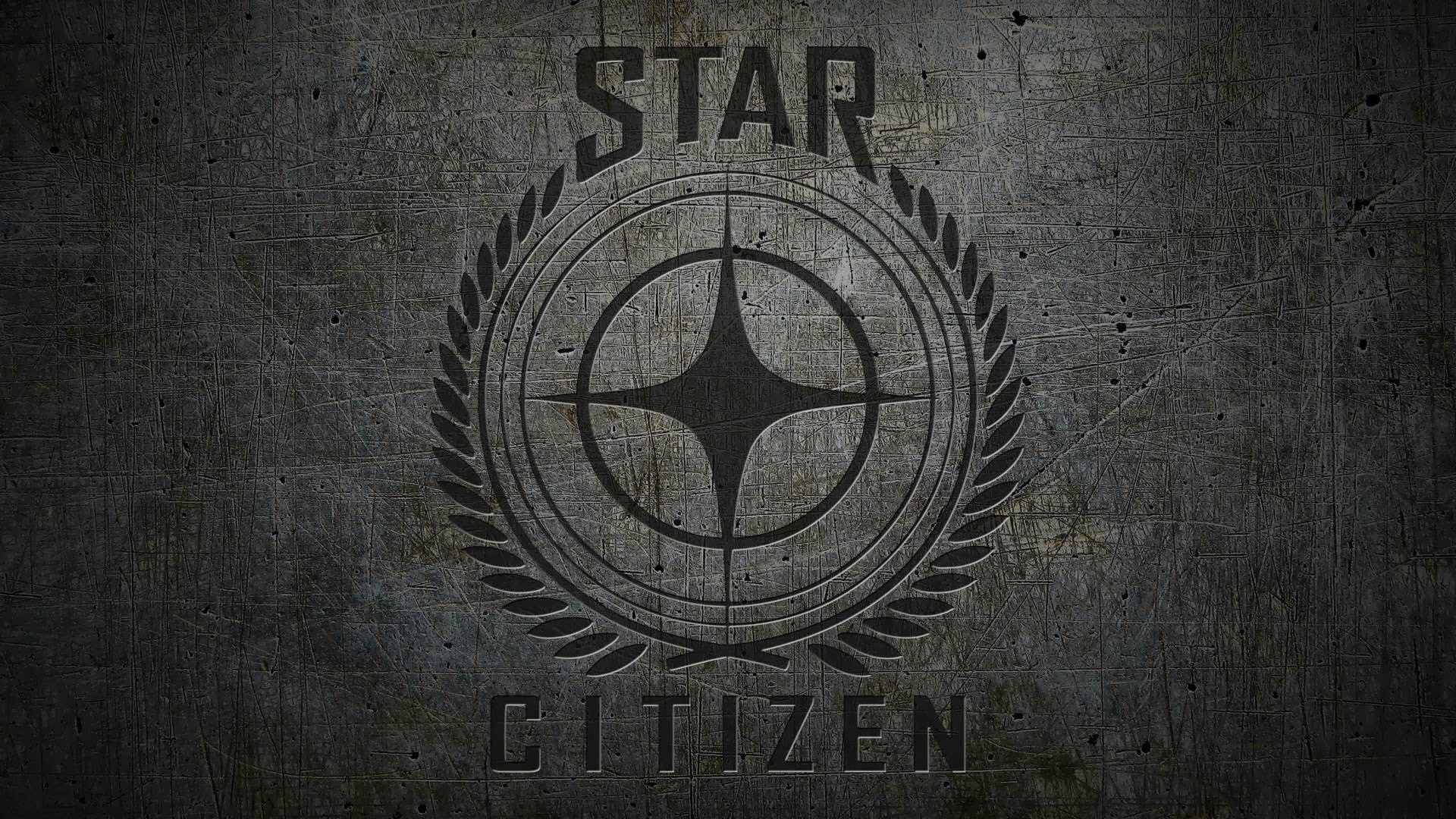 Star Citizen logo on textured background HD Wallpaper