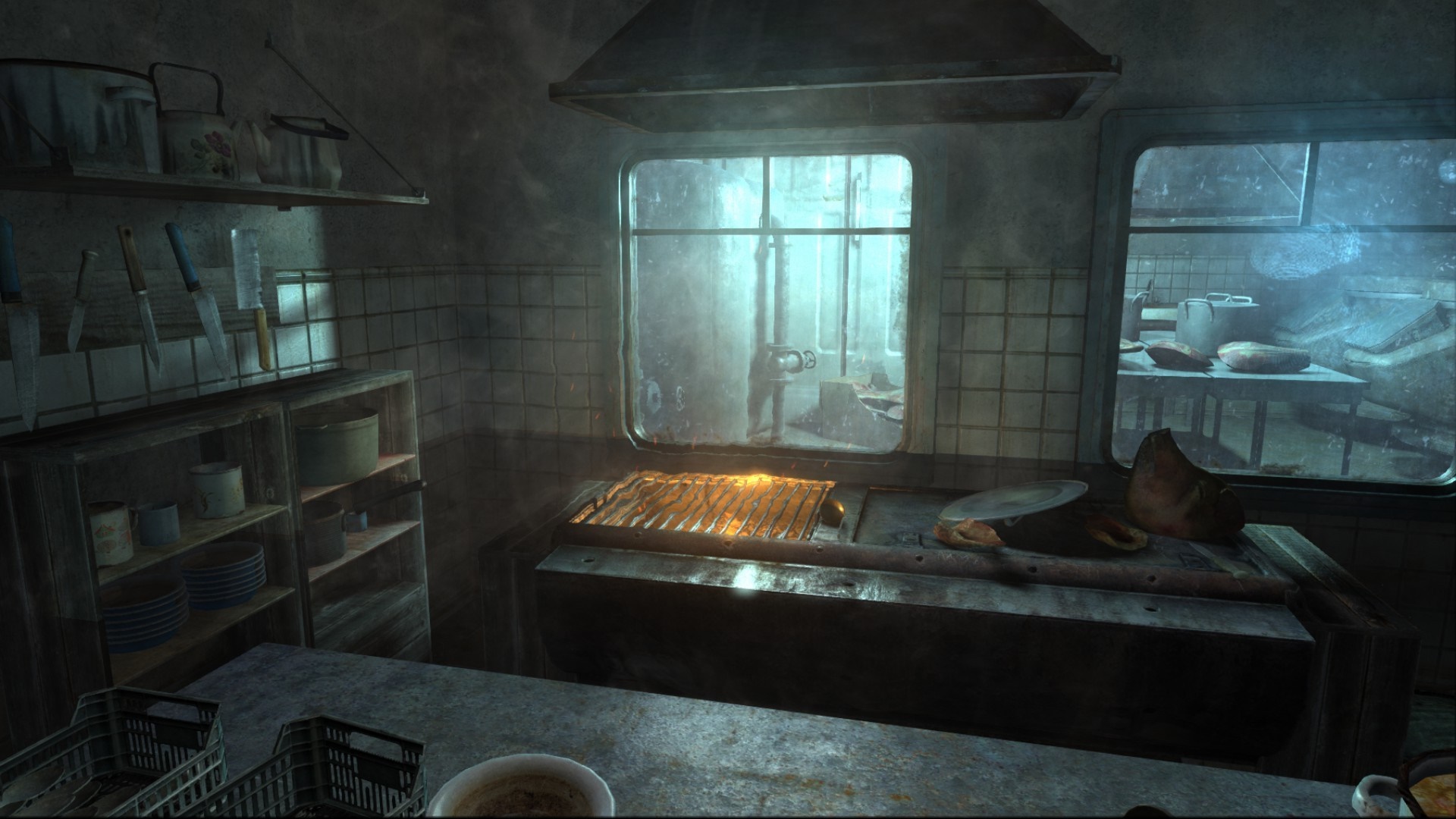 Kitchen interior from Metro: Last Light HD Wallpaper