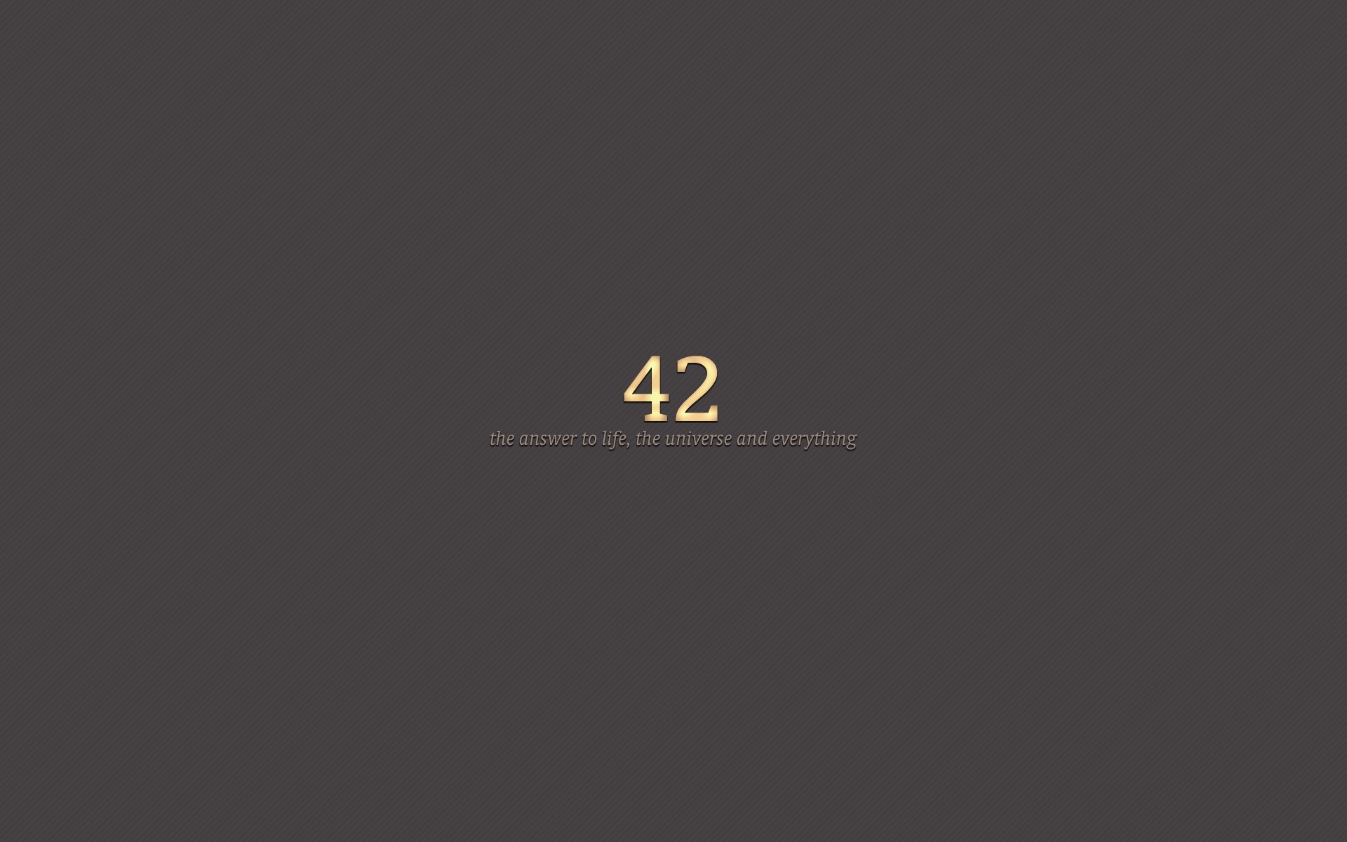 42 The Answer to Life, the Universe and Everything HD Wallpaper