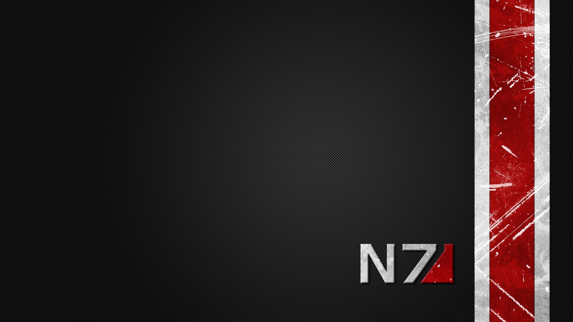 Mass Effect N7 logo with red and white stripe HD Wallpaper