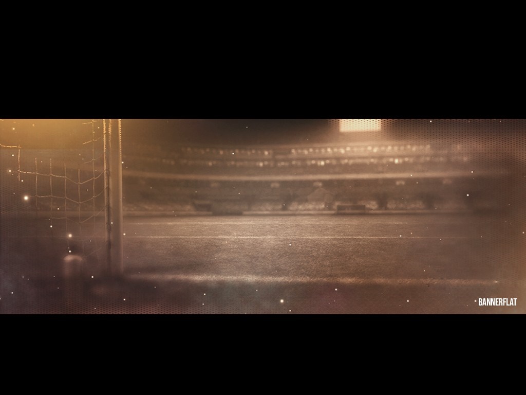 Soccer stadium at night with goal post HD Wallpaper
