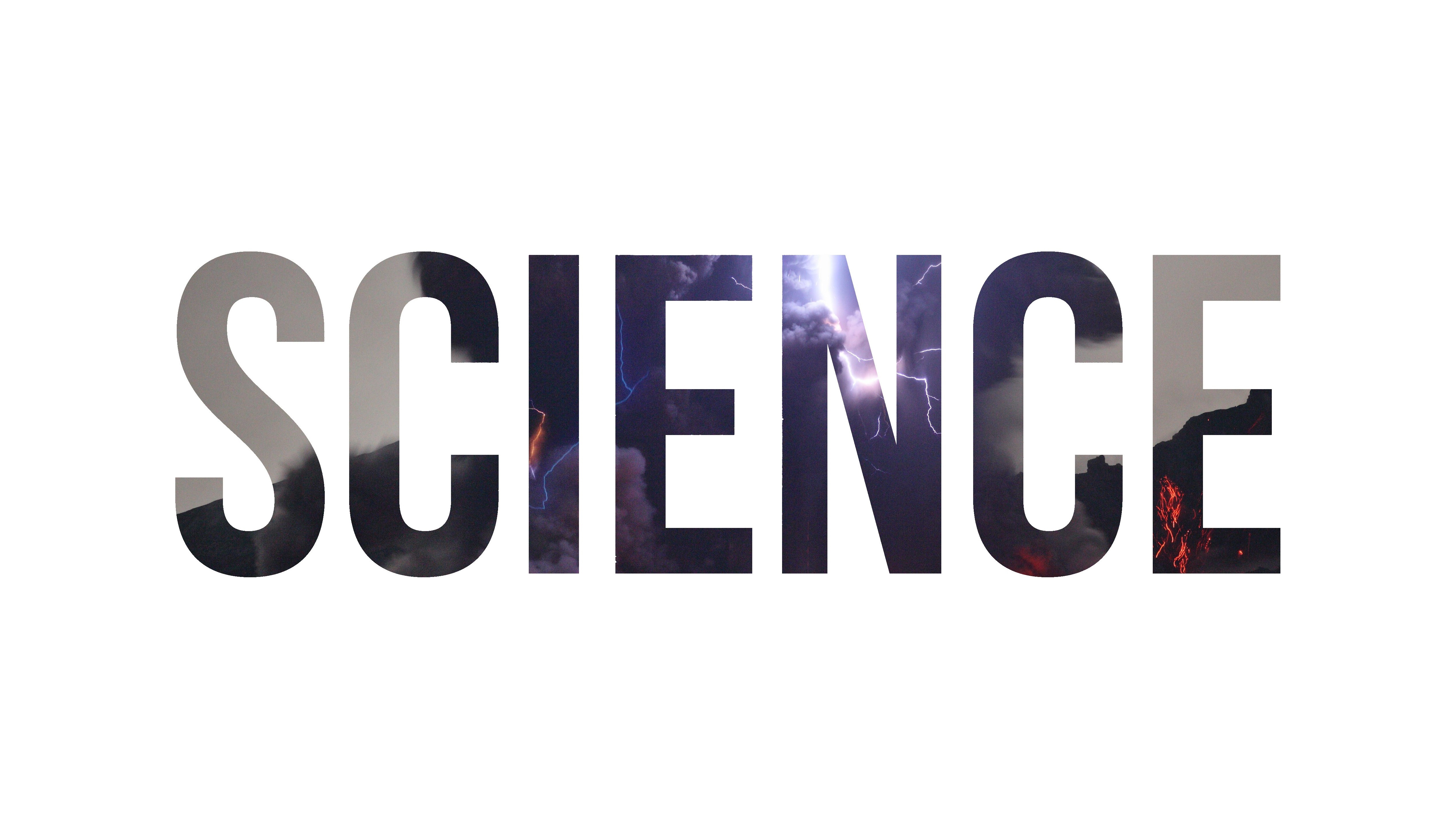 The word SCIENCE filled with images of nature HD Wallpaper