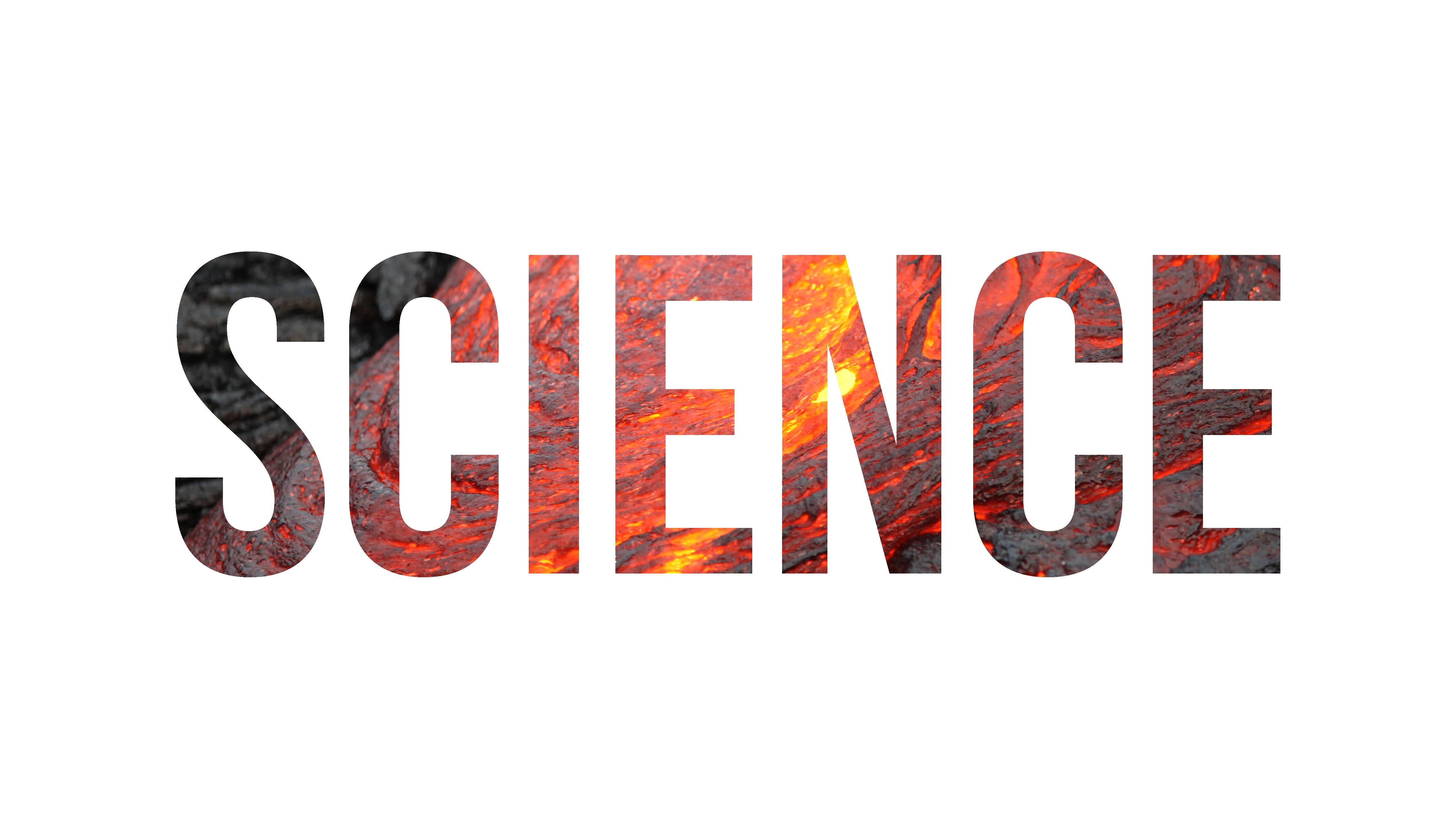 The word SCIENCE filled with lava texture HD Wallpaper