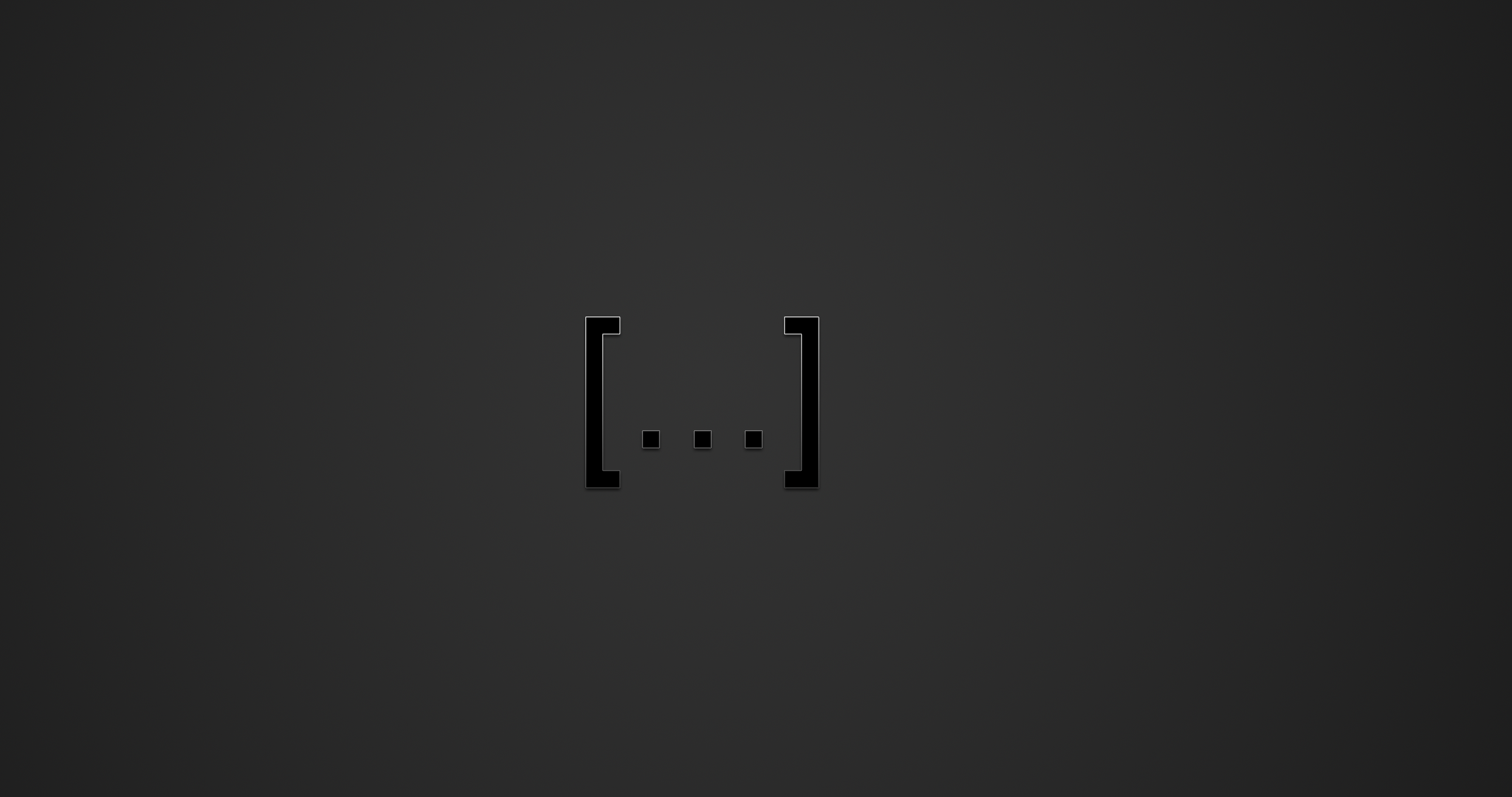 Black brackets with ellipsis HD Wallpaper