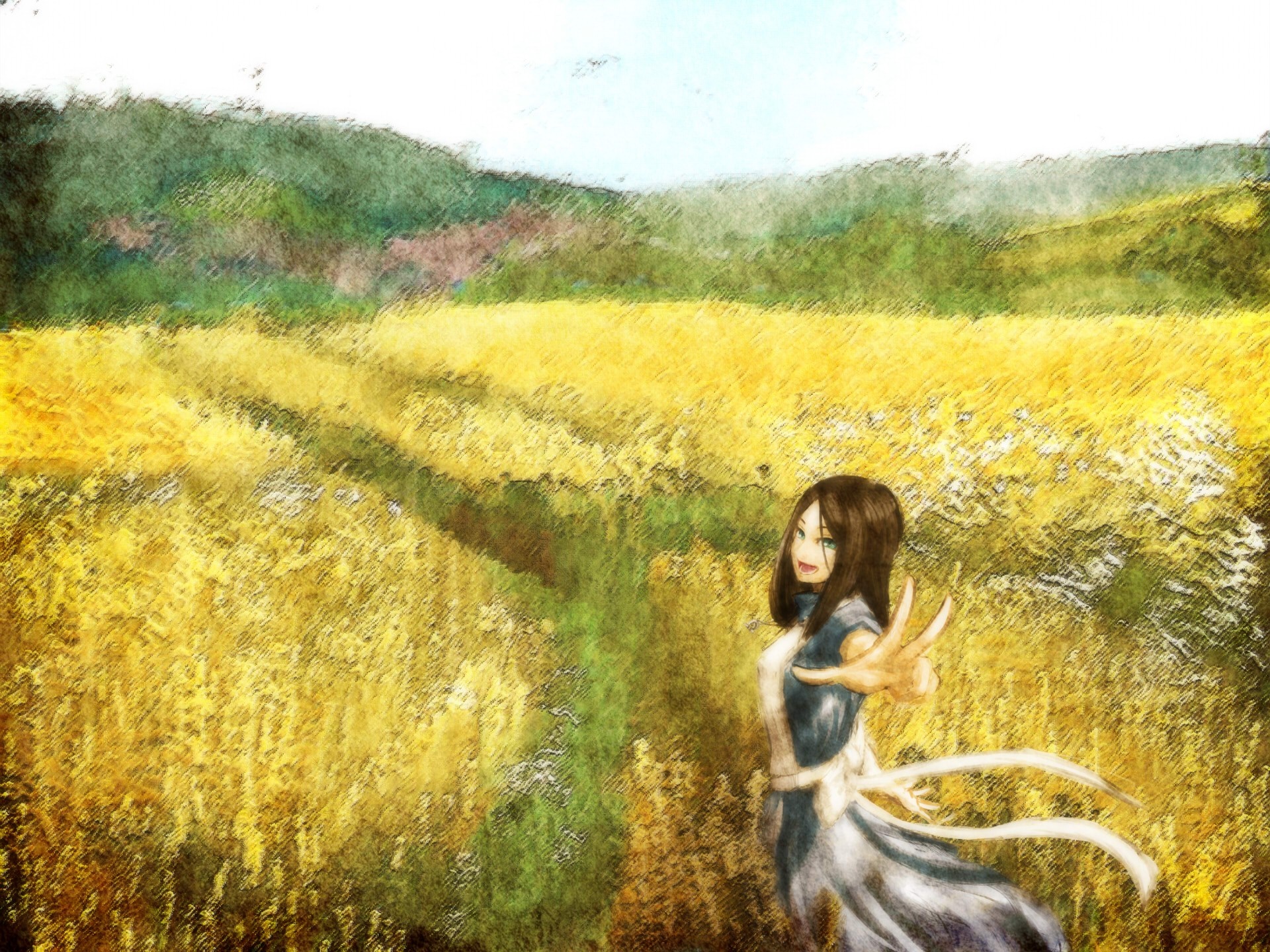 Girl in a field, American McGee's Alice HD Wallpaper