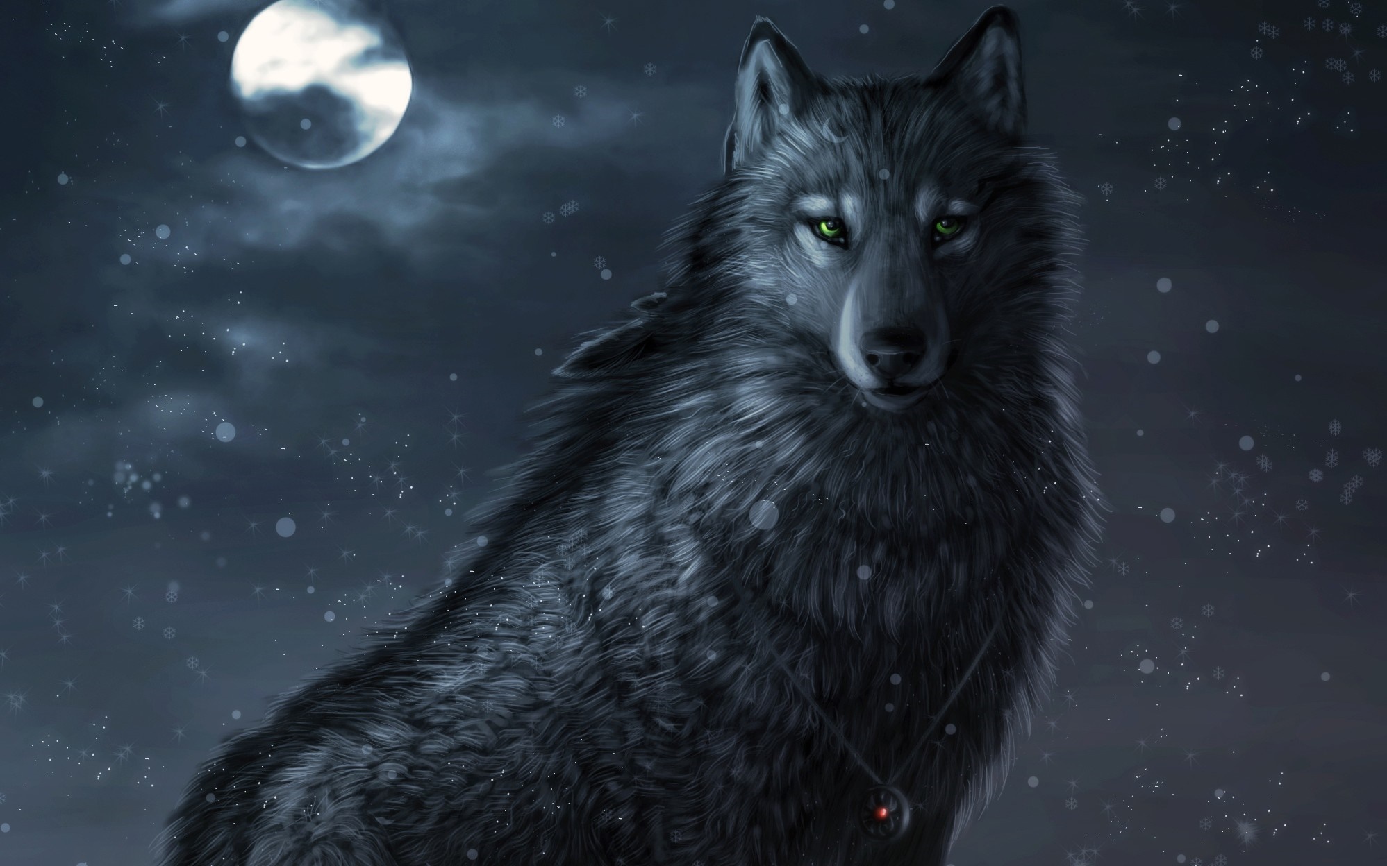 Wolf with ancient script HD Wallpaper