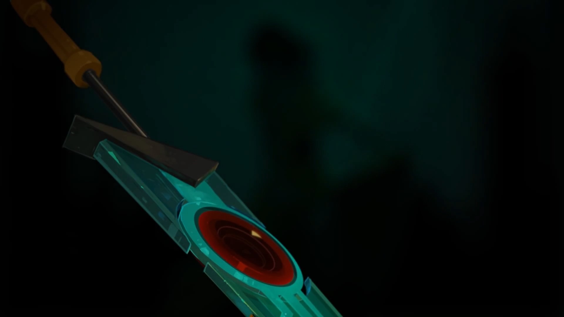 Close-up of a futuristic glowing sword HD Wallpaper