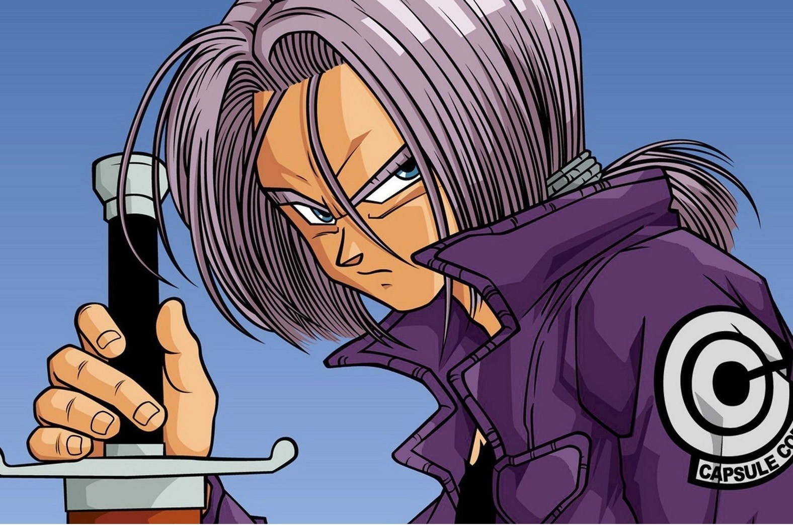 Trunks from Dragon Ball holding a sword HD Wallpaper