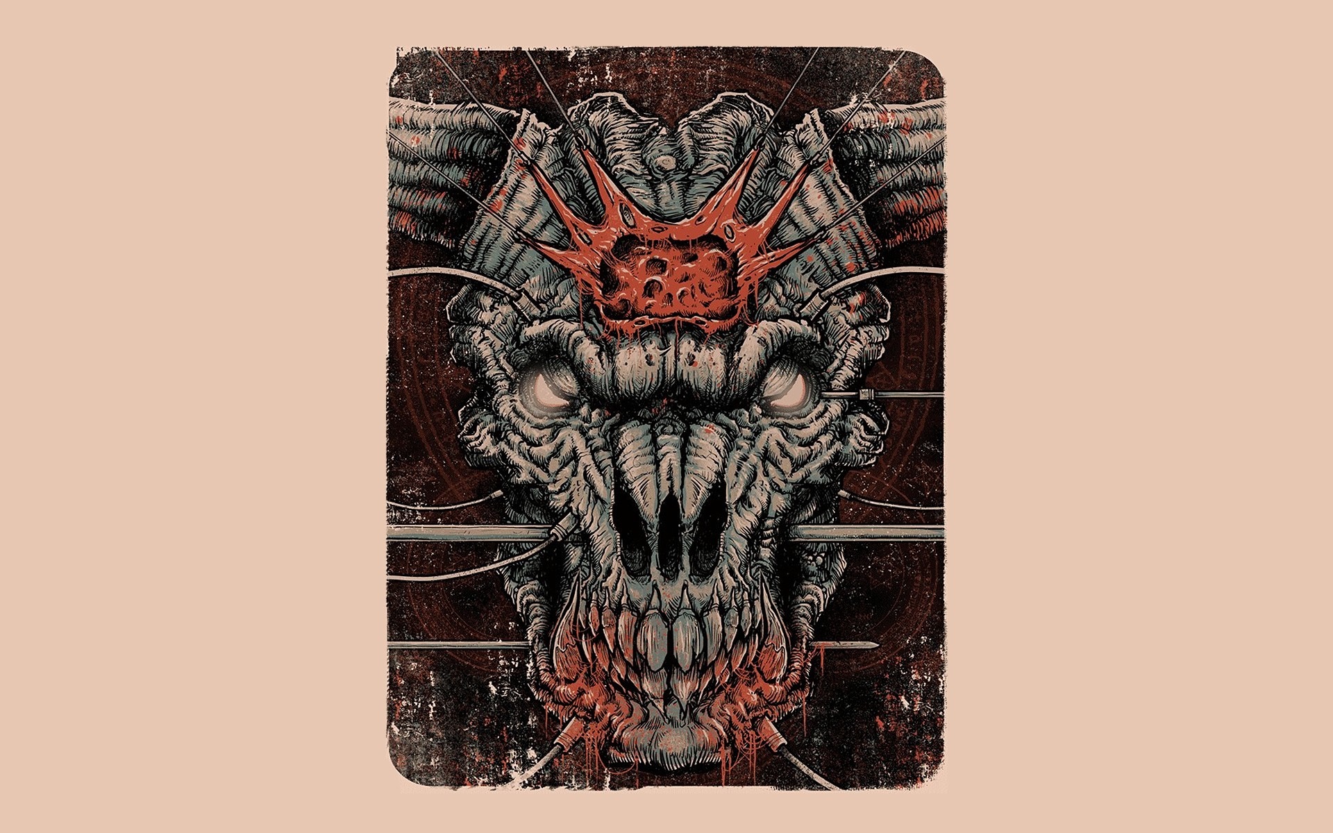 Hellish Skull Creature from Doom HD Wallpaper