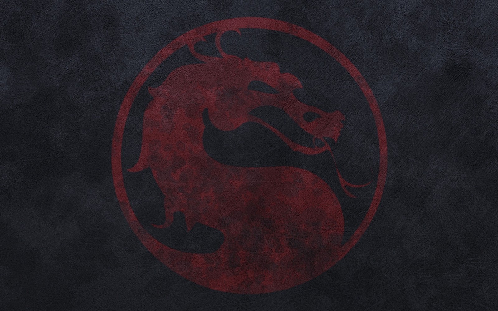 Mortal Kombat dragon logo on a dark textured background HD Wallpaper