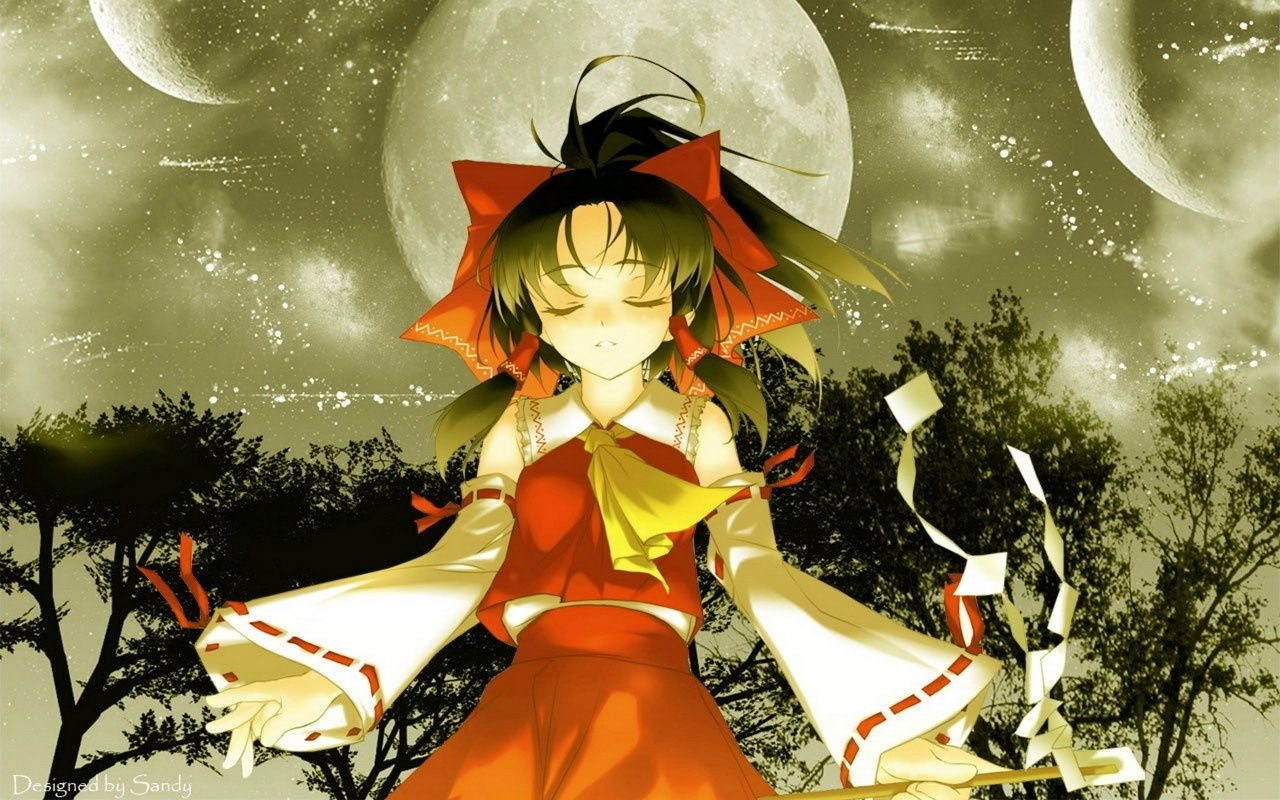 Hakurei Reimu from Touhou Project HD Wallpaper